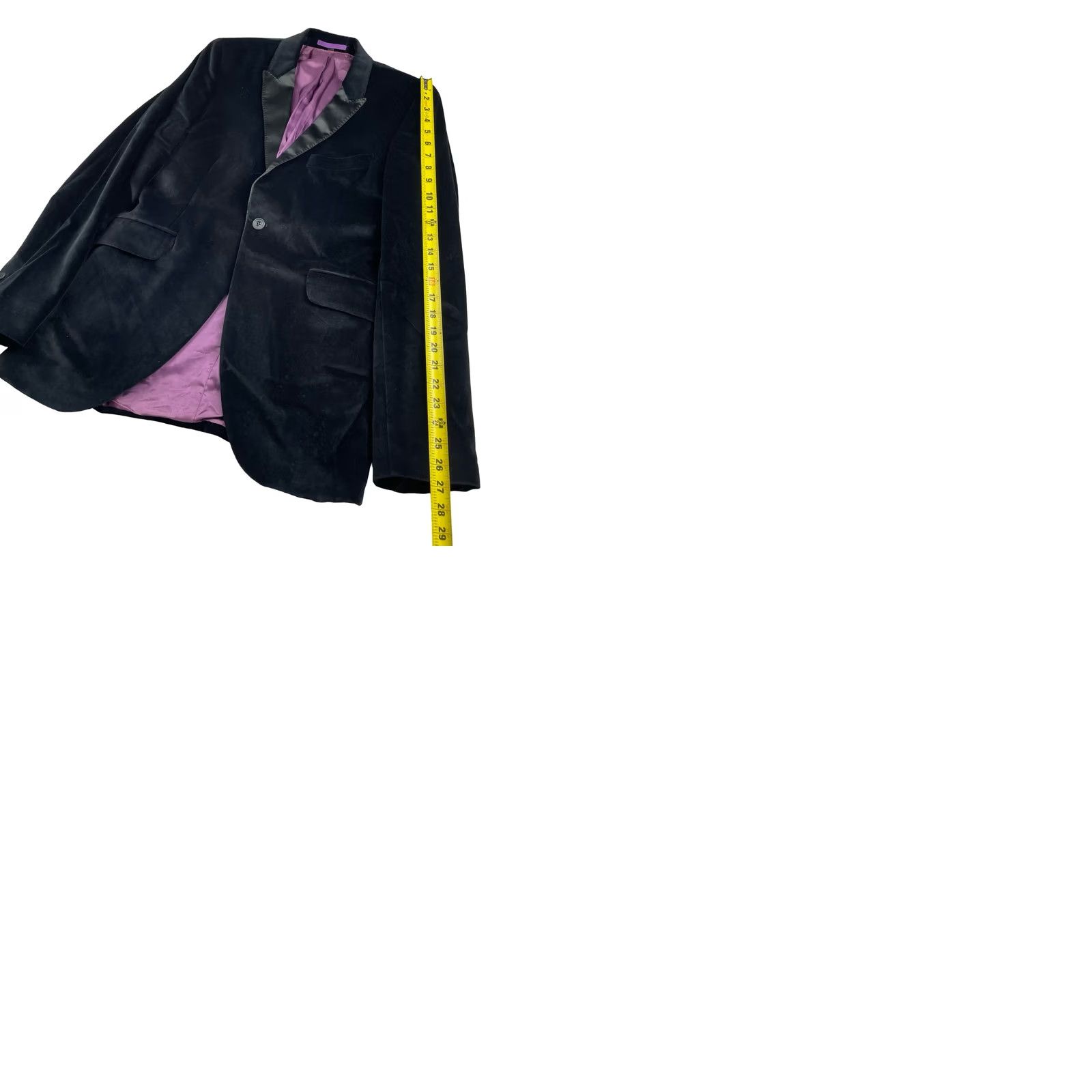 Ben Sherman Ben Sherman Men’s Velvet/Velour Tuxedo Jacket Black • Medium Jacket Blazer Notch Lapel Satin Lapel 1-Button Adult Mens Formal Vintage No Size 40R - 9 Thumbnail