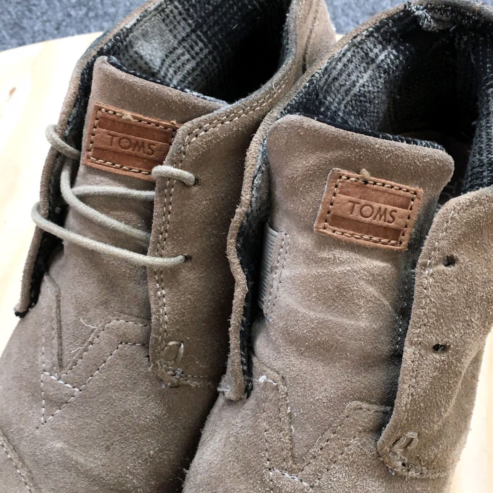 Toms TOMS Boots Womens 9.5 Desert Ankle Booties Brown Suede Lace Up Wedge Casual Shoes Size US 10 / IT 40 - 6 Thumbnail