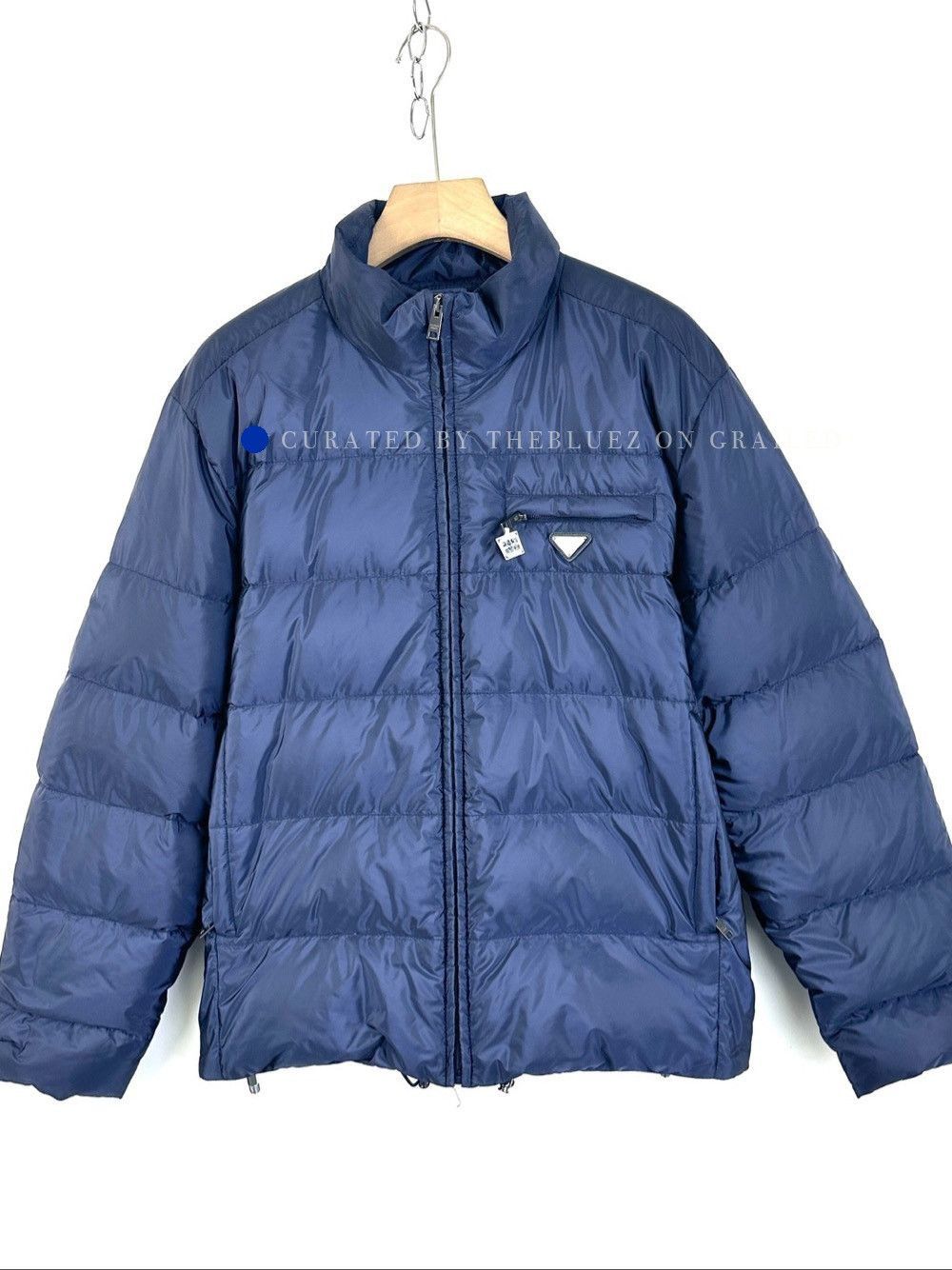 Prada Blue Re-Nylon Puffer Jacket in Size L Size US L / EU 52-54 / 3 - 1 Thumbnail