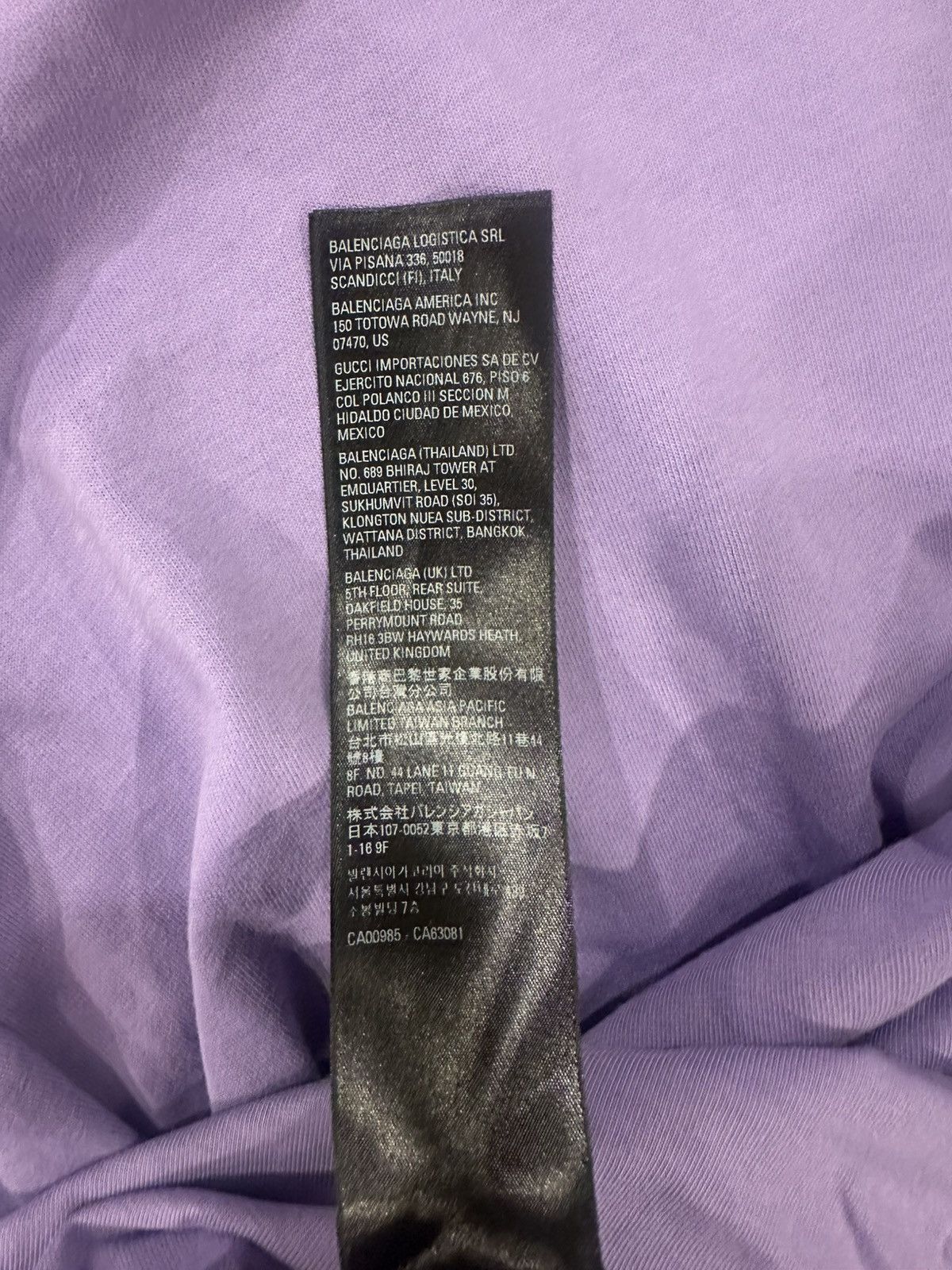 Balenciaga Balenciaga Purple TShirt Size US XXS / EU 40 - 6 Thumbnail