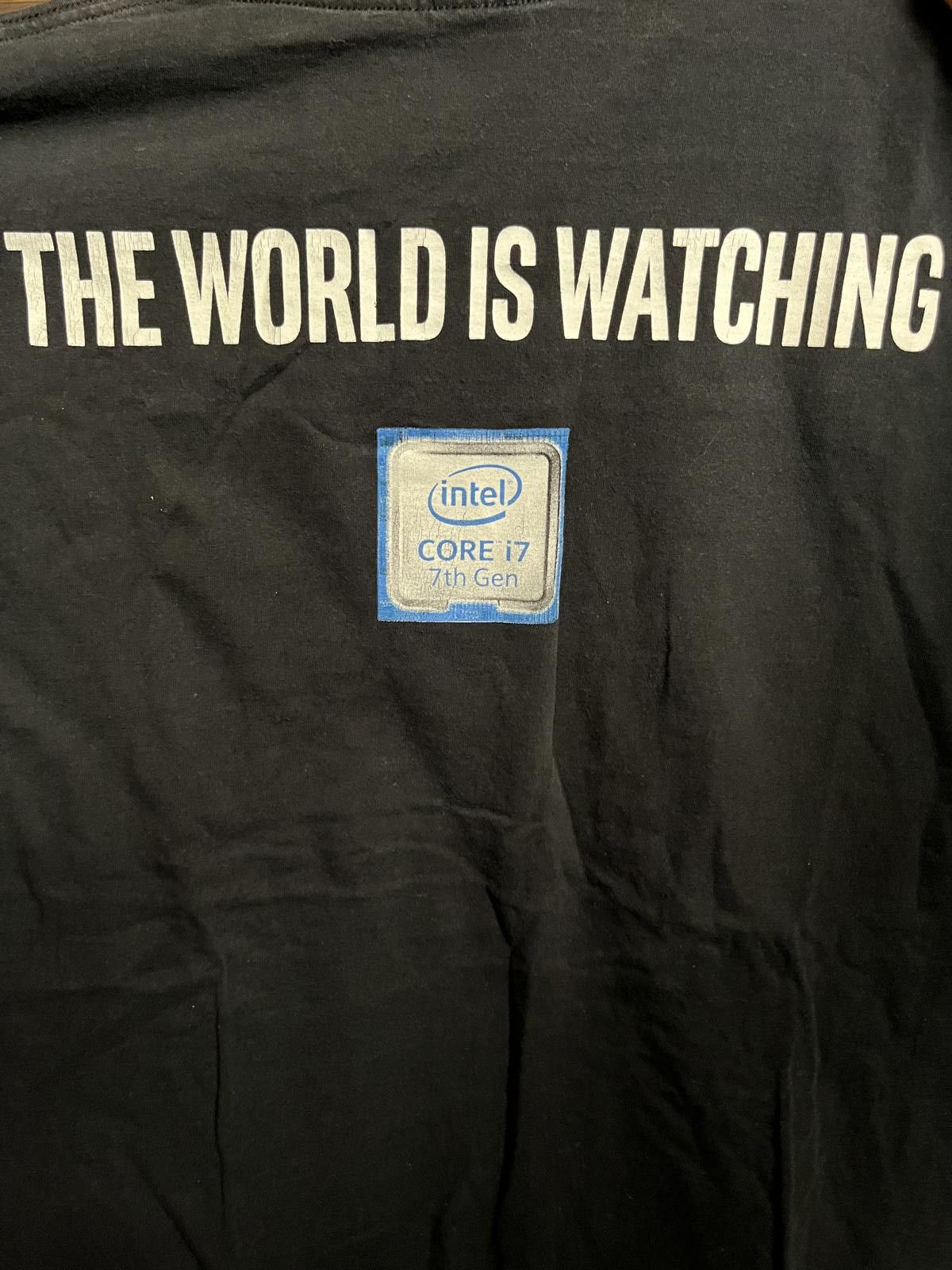 Fruit Of The Loom Intel Promo T-shirt Stream -The World is Watching Core i7 XL Size US XL / EU 56 / 4 - 6 Thumbnail