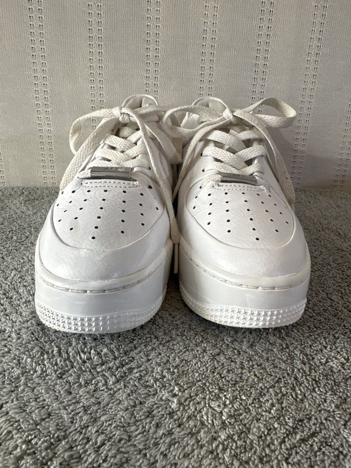 Nike Nike Air Force 1 Sage Low Triple White (Women's) Size US 8 / IT 38 - 3 Thumbnail
