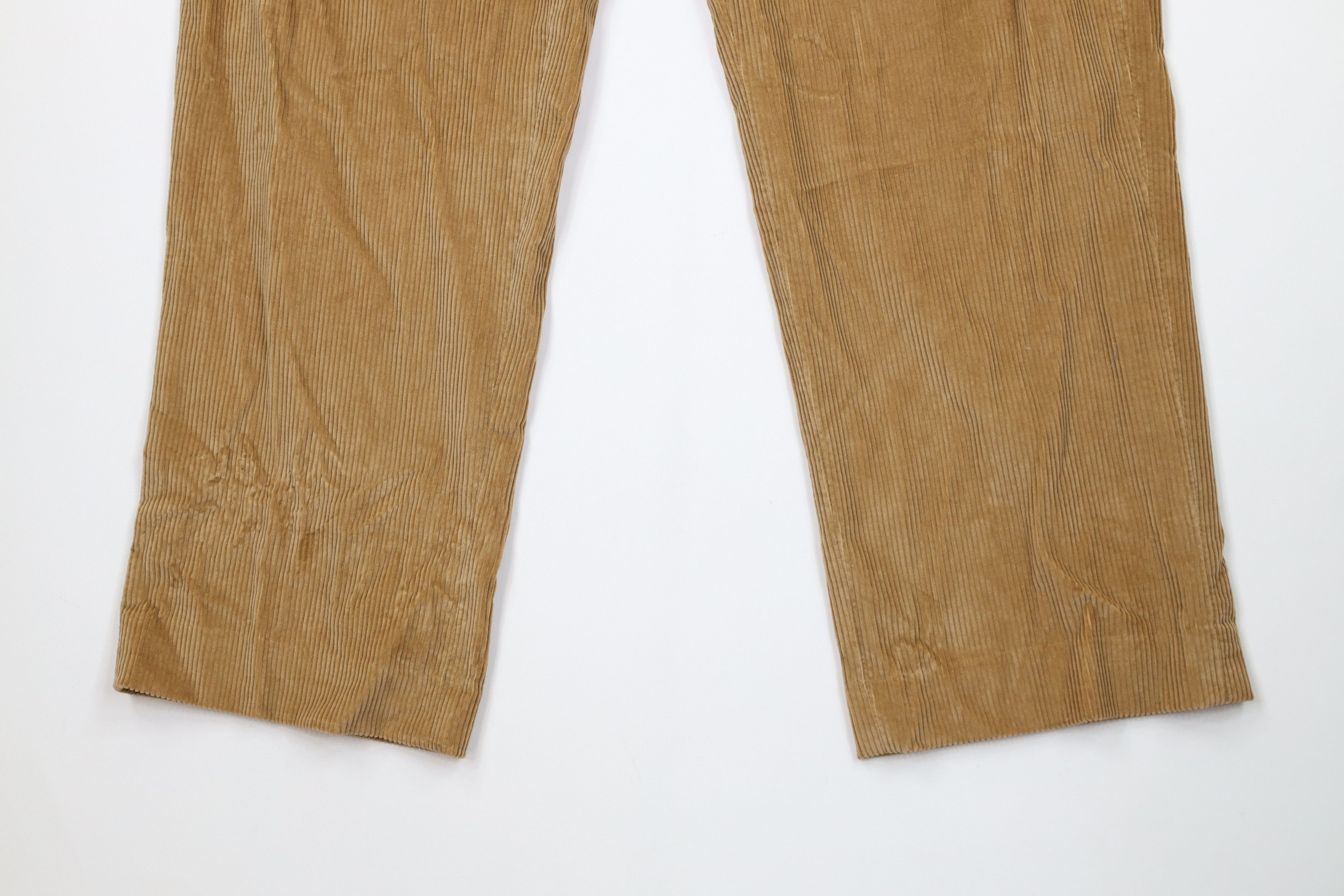 L.L. Bean Vintage LL Bean Wide Leg Corduroy Chino Pants Beige Cotton Size US 35 - 4 Thumbnail