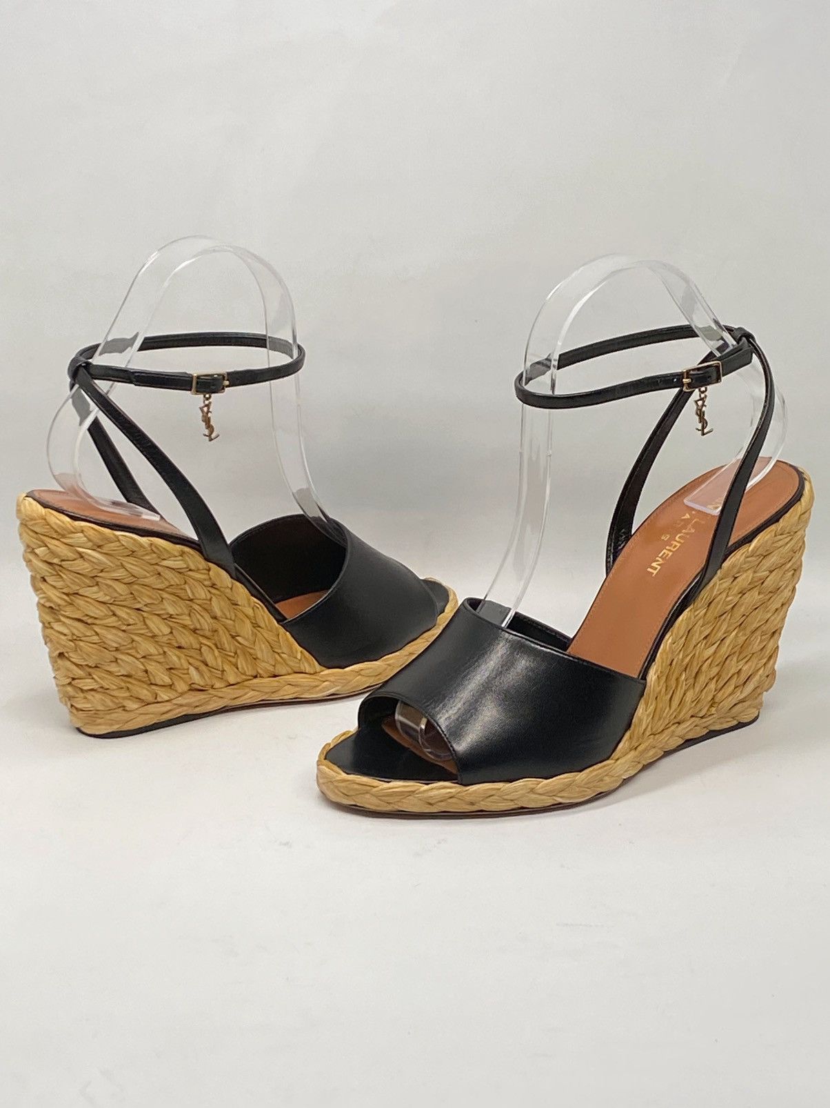 Yves Saint Laurent Saint Laurent leather espadrille wedge sandals size 38 Size US 8 / IT 38 - 11 Thumbnail