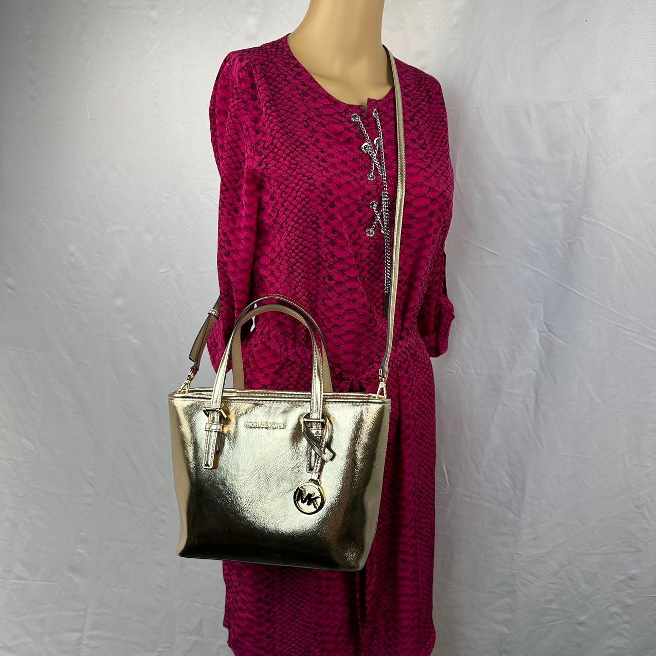 Michael Kors Michael Kors 35H3GTVT0M Jet Set Travel XS Metallic Size ONE SIZE - 2 Thumbnail