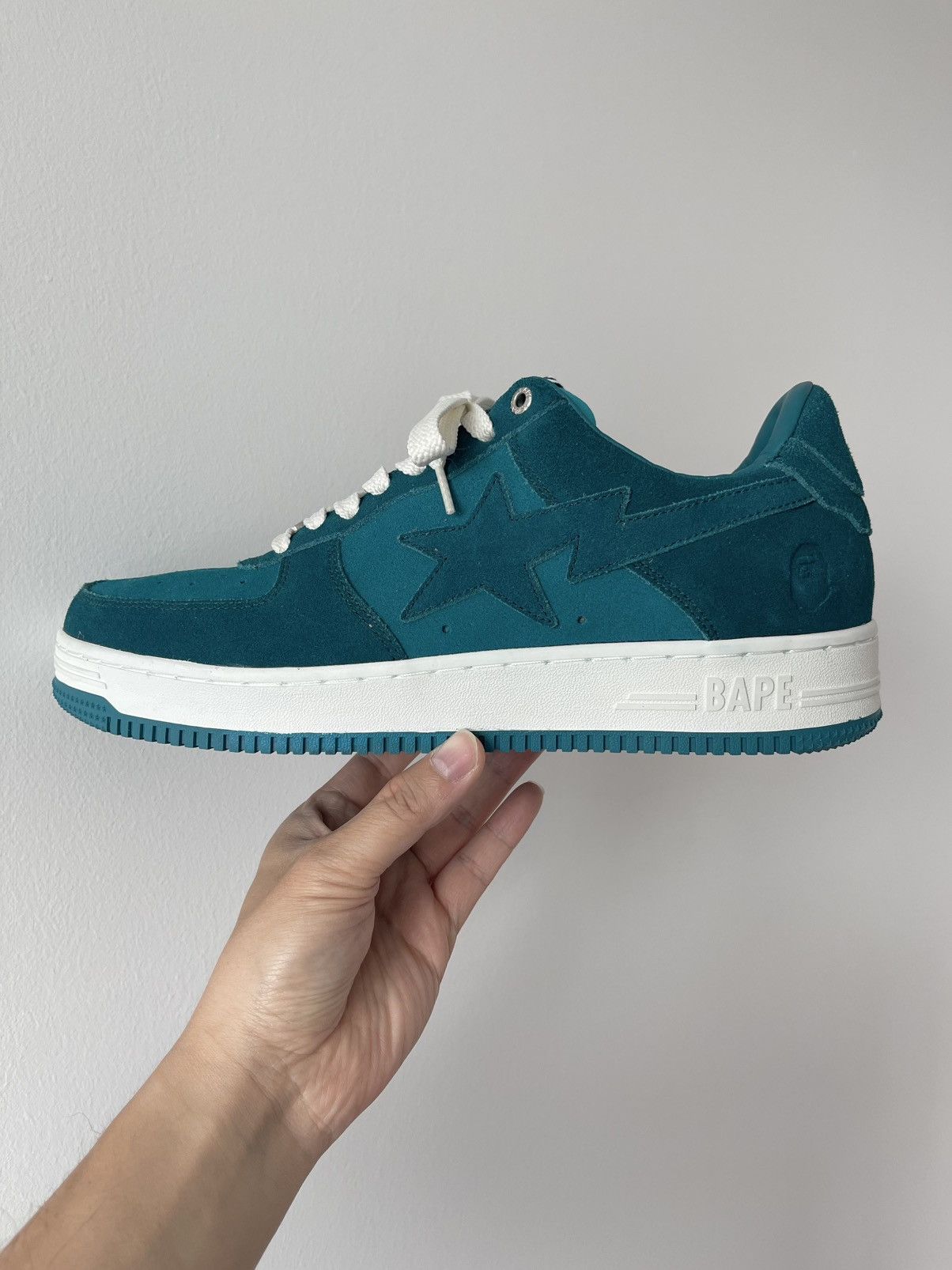 Bape A bathing ape Bape sta green suede Size US 12 / EU 45 - 2 Thumbnail