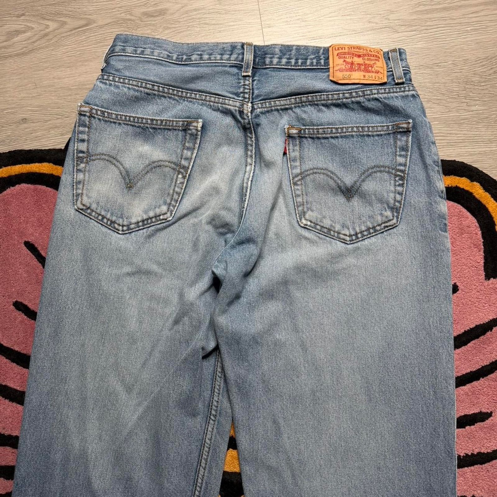 Levi's × Vintage Vintage Y2K Levi’s Strauss 550 Relaxed Straight Leg Jeans Size US 34 / EU 50 - 8 Thumbnail