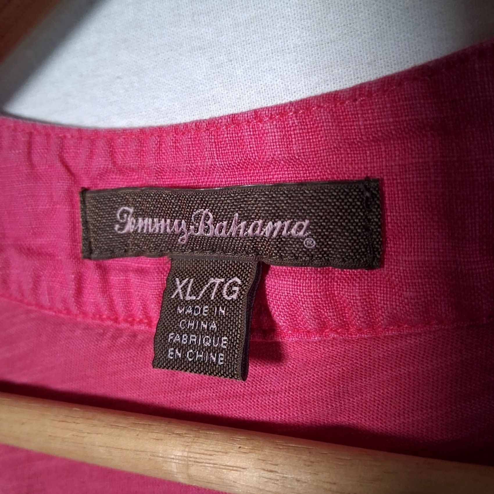 Tommy Bahama Tommy Bahama Pink Embroidered Sundress Knit Linen Trim Dress XL Womens Size XL / US 12-14 / IT 48-50 - 3 Thumbnail