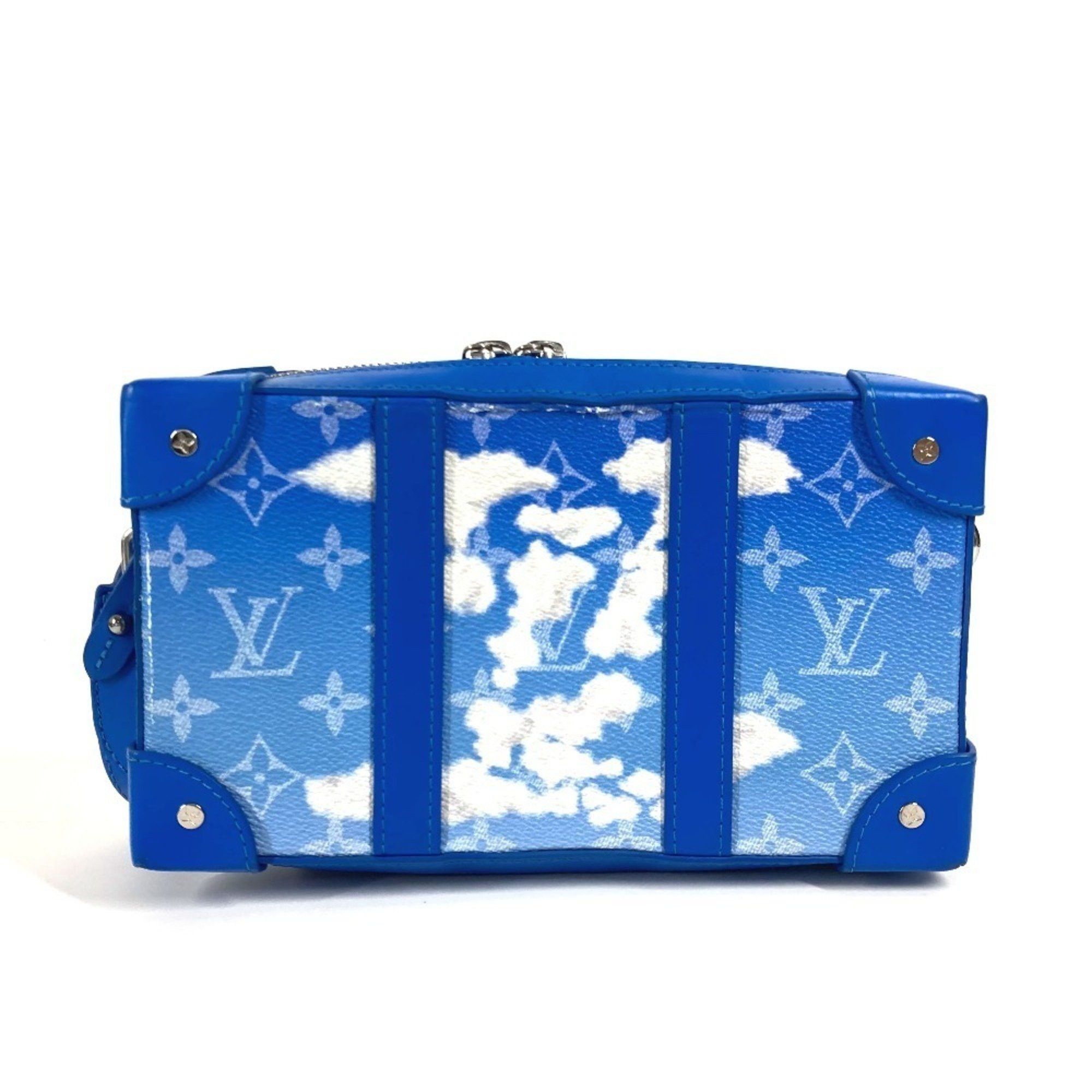 Louis Vuitton M45432 Monogram Clouds Soft Trunk Wallet Crossbody Bag Pochette Long Clutch Shoulder Leather Men's Women's Blue