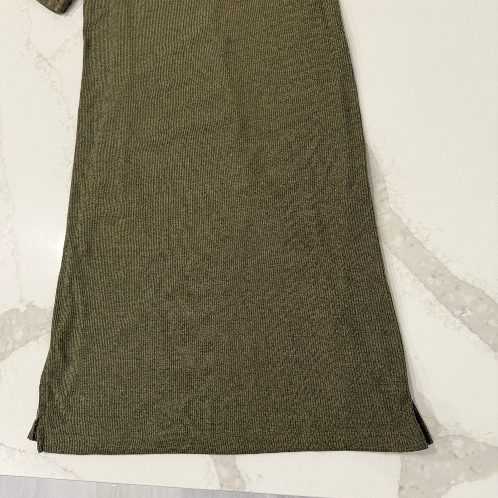 Madewell Madewell Ribbed Pocket Tee Midi Dress Women’s Small Kale Size S / US 4 / IT 40 - 5 Thumbnail