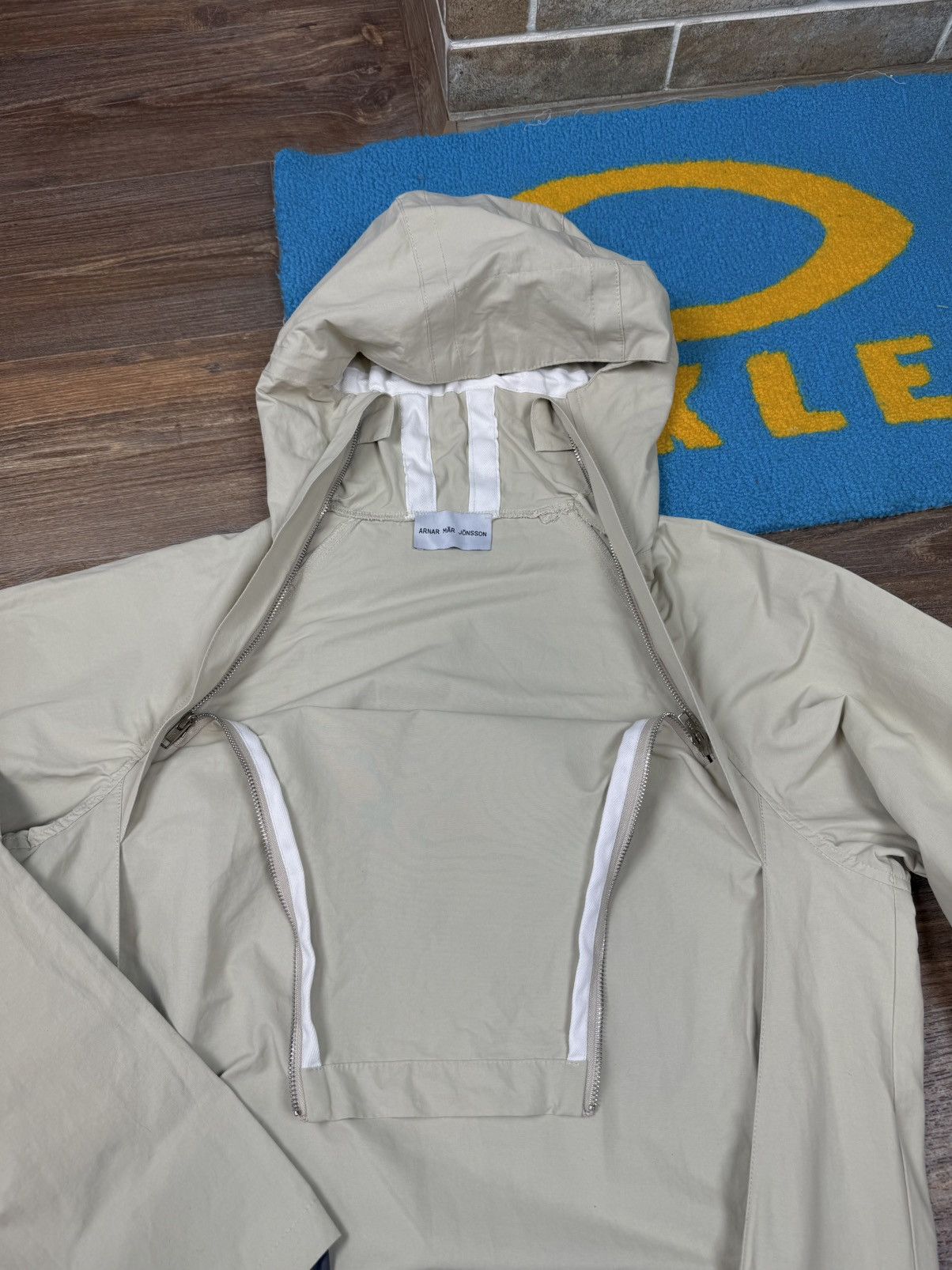 Arnar Mar Jonsson Arnar Mar Jansson Beige Zipped Anorak Jacket Size US XL / EU 56 / 4 - 10 Thumbnail