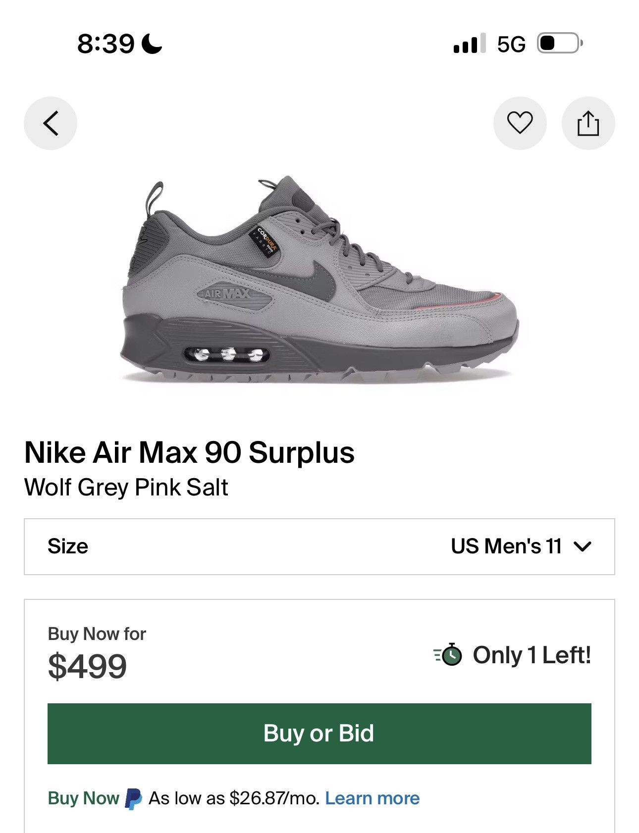 Nike Nike Air Max 90 Surplus 'Wolf Size US 11 / EU 44 - 7 Thumbnail