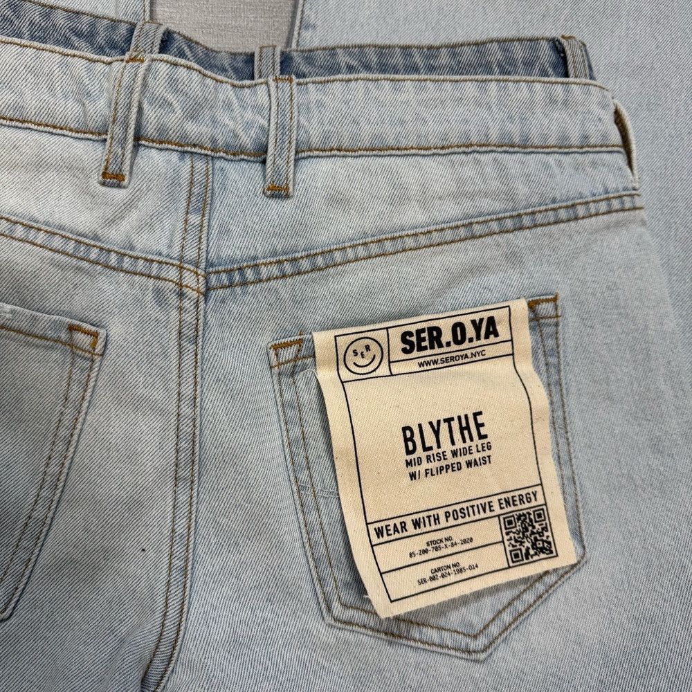 SER.O.YA NWT New $328 SER.O.YA Blythe Jeans in Skylight Size 28 Size 28" / US 6 / IT 42 - 9 Thumbnail