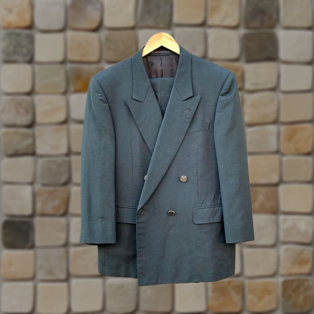 Lanvin Lanvin Green Jacket Pants Double Suit Setup Men's Formal M Size 40R - 1 Thumbnail