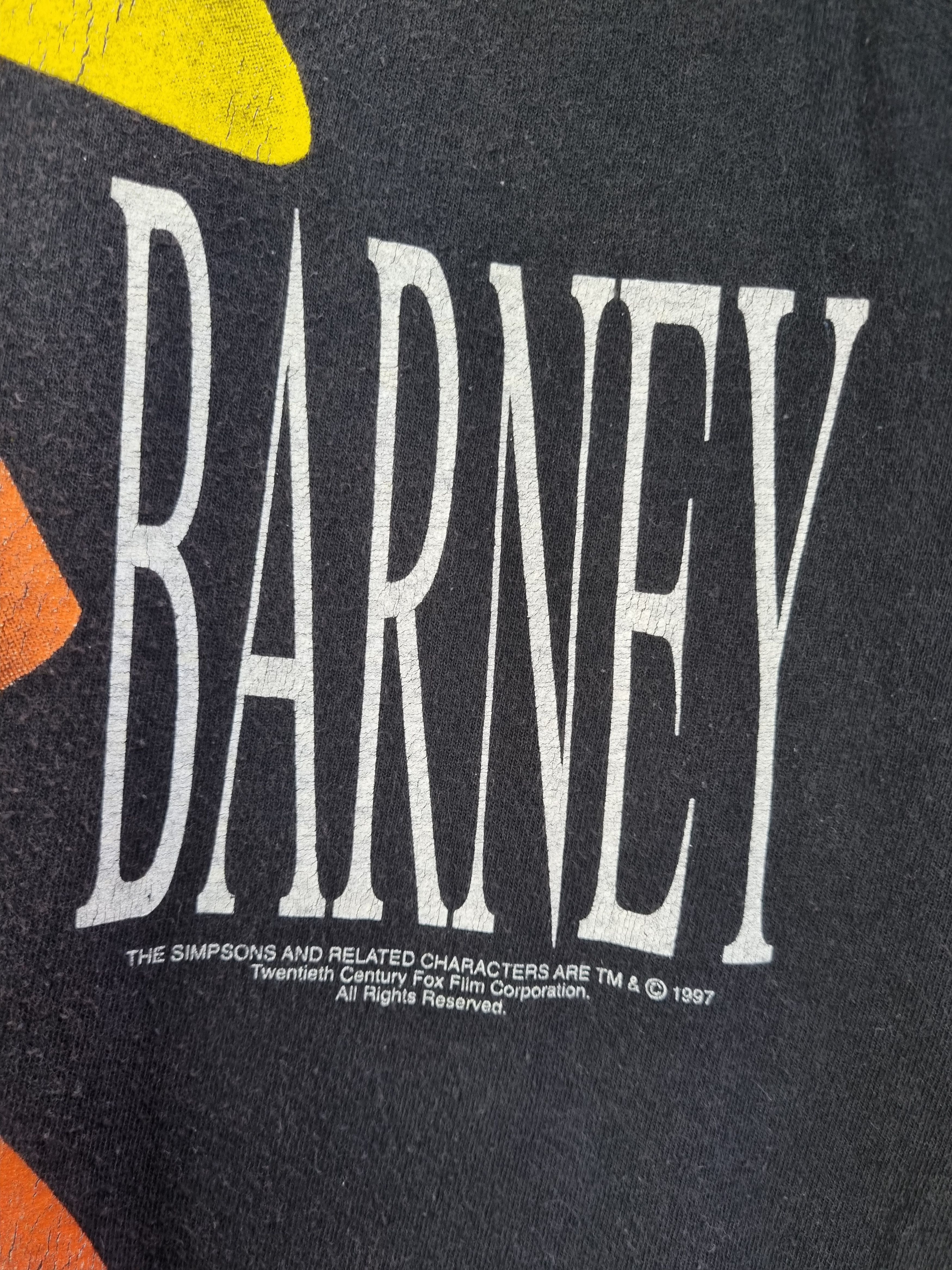 The Simpsons × Vintage 97s Single Stitch The Simpsons Barney Big Logo Tee shirt Size US L / EU 52-54 / 3 - 6 Thumbnail