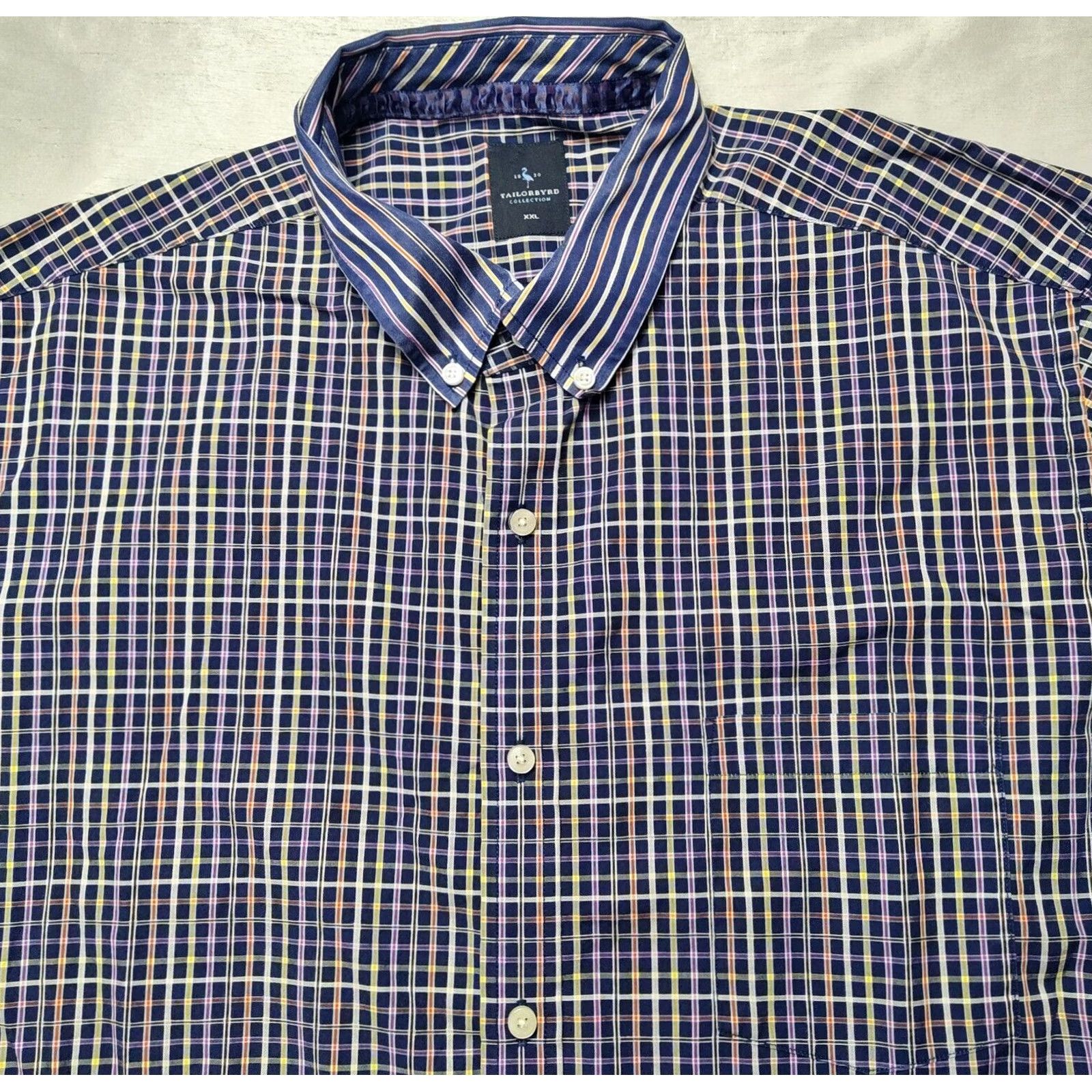 Tailorbyrd TAILORBYRD Men 2XL Blue Plaid 100% Cotton Long Sleeve Button-Up Shirt Size US XXL / EU 58 / 5 - 4 Thumbnail