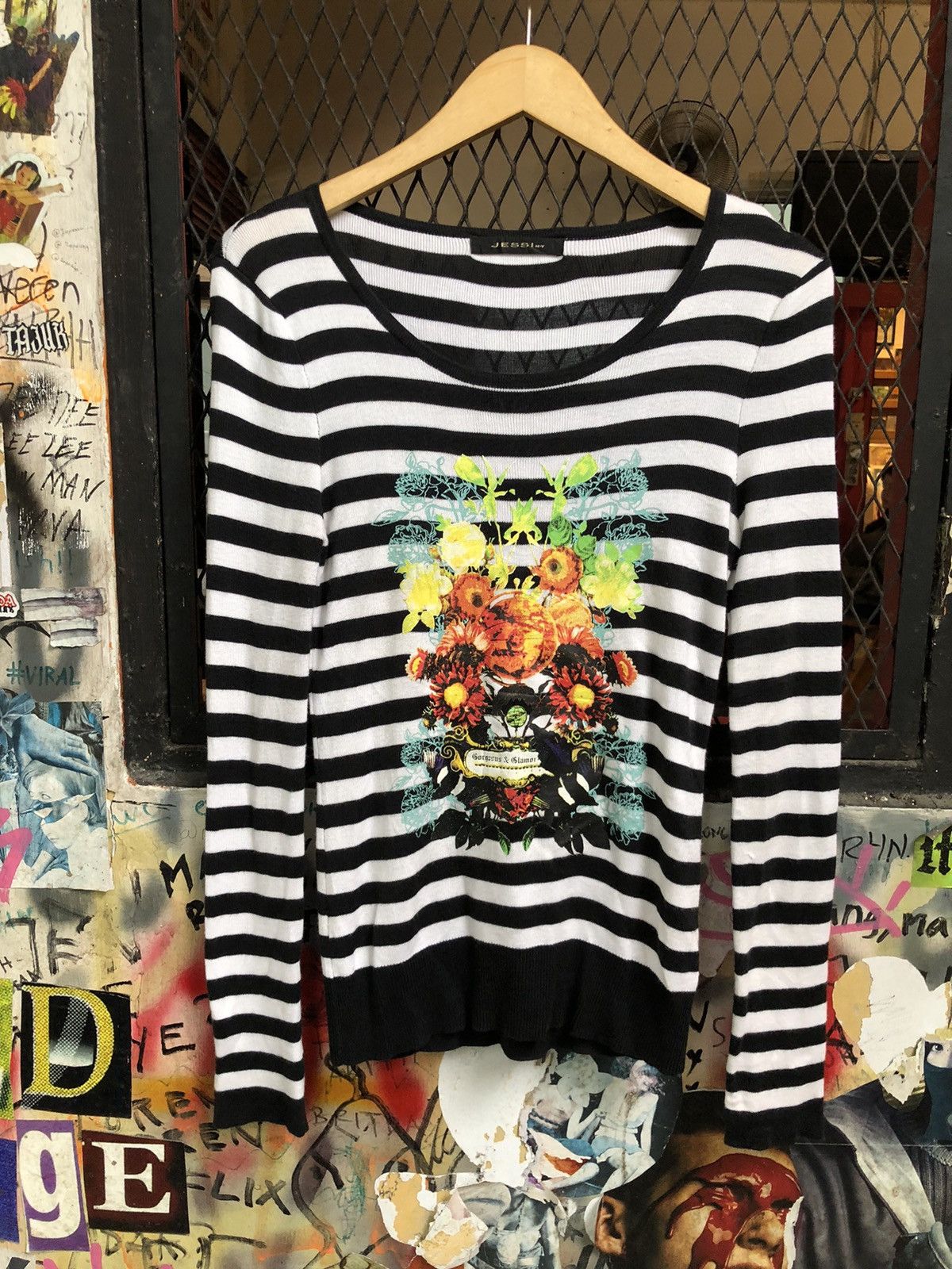 Beauty Beast × Hysteric Glamour × Japanese Brand JESSI NY GORGEUS & GLAMOUR LONG SLEEVE KNIT STRIPED Size S / US 4 / IT 40 - 1 Thumbnail