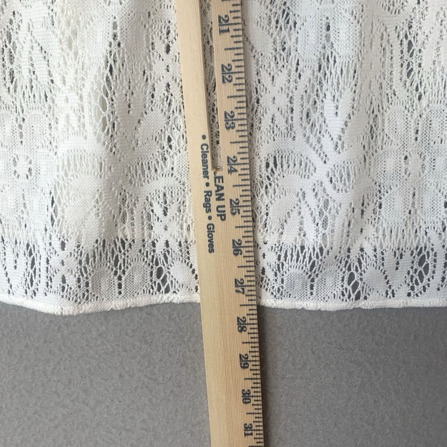 Vintage Pale Sky Top Women L White Eyelet Open Knit Boho Secretary Button Collared Blouse Size L / US 10 / IT 46 - 8 Thumbnail
