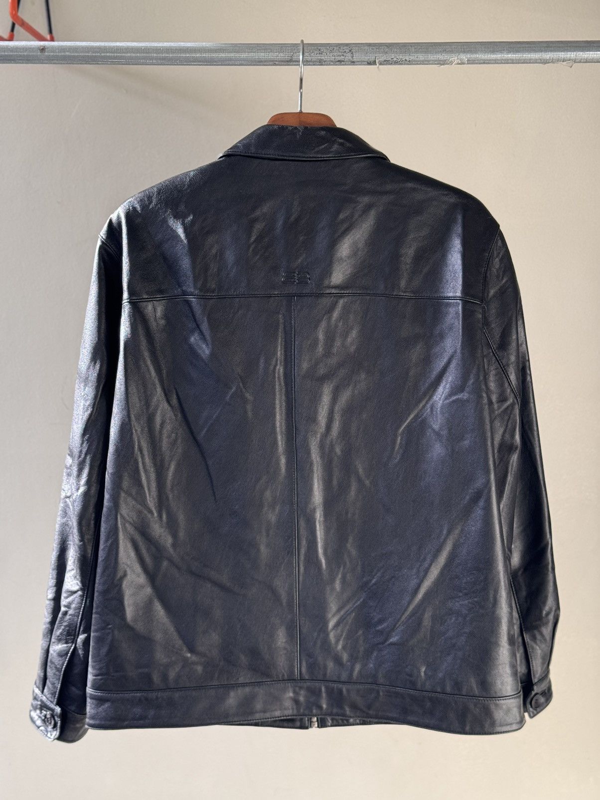 Balenciaga Balenciaga Nicolas Ghesquière Zip-Up Leather Jacket Size US XL / EU 56 / 4 - 2 Thumbnail