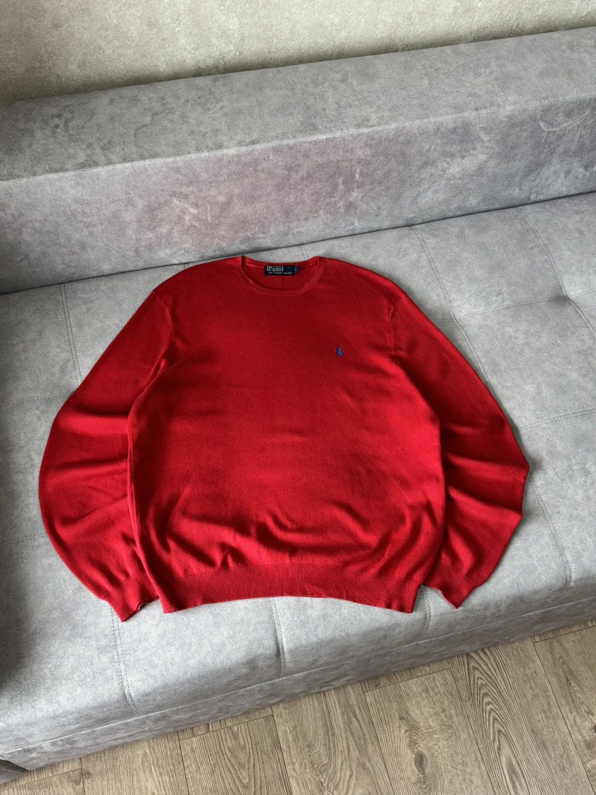 Polo Ralph Lauren × Vintage Vintage Polo Ralph Lauren red cotton sweater Y2K size L Size US L / EU 52-54 / 3 - 1 Thumbnail