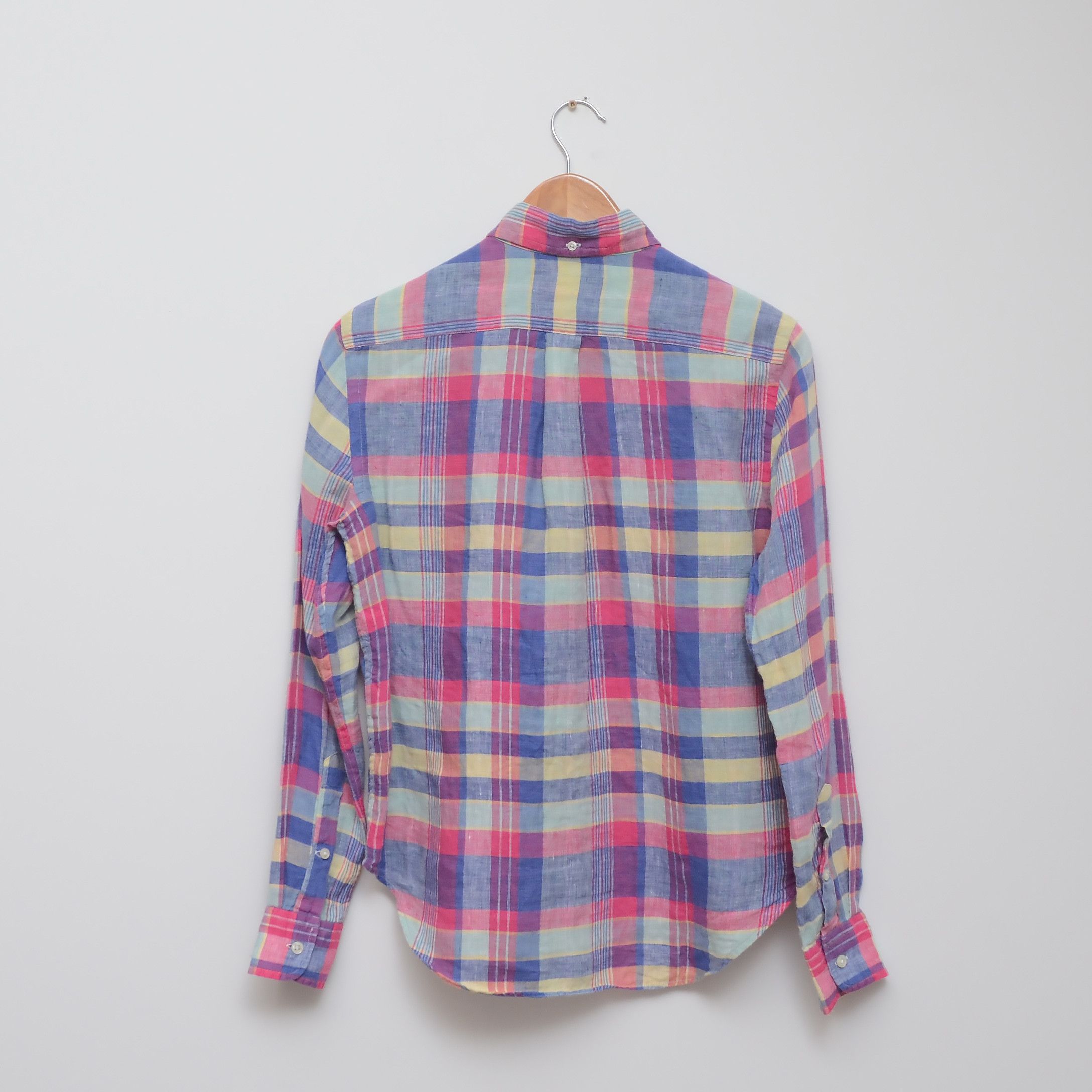 Ralph Lauren Ralph Lauren 100% Linen Checked Shirt Pink Multicolor Size S Size S / US 4 / IT 40 - 4 Thumbnail