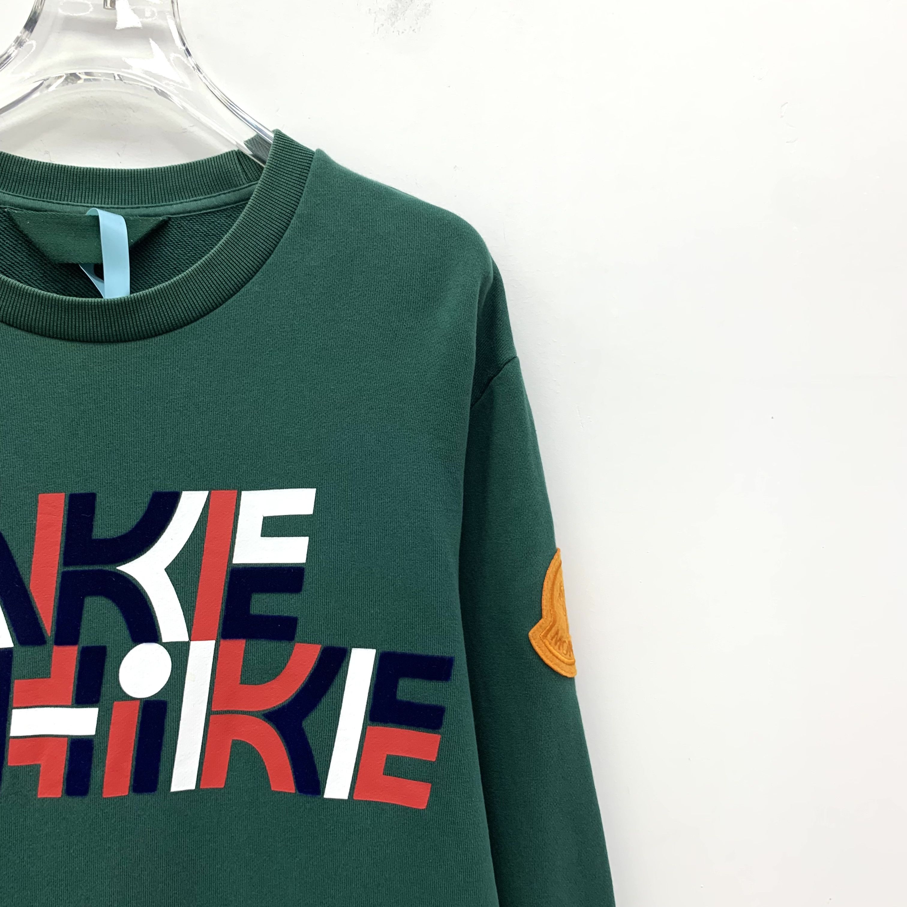 Moncler Moncler Green Logo Cotton Crewneck Sweatshirt (Size M) Size US M / EU 48-50 / 2 - 7 Thumbnail