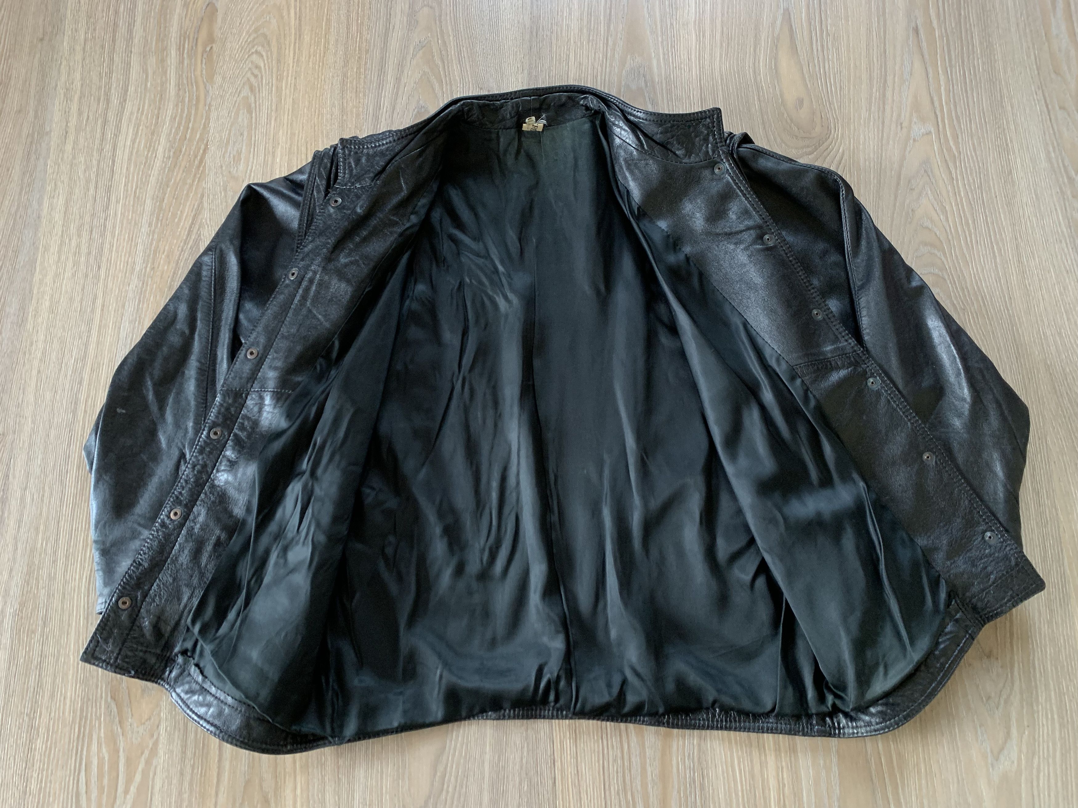 Vintage Vintage Black Leather Multi Pocket Jacket Size US M / EU 48-50 / 2 - 5 Thumbnail