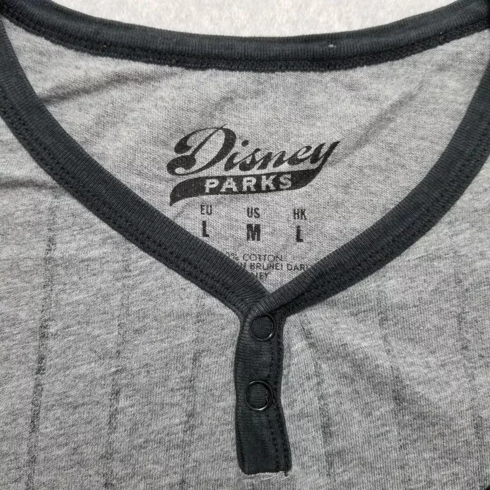 Disney Disney Parks Shirt Men Large Striped Henley Cookie Patch Size US L / EU 52-54 / 3 - 6 Thumbnail