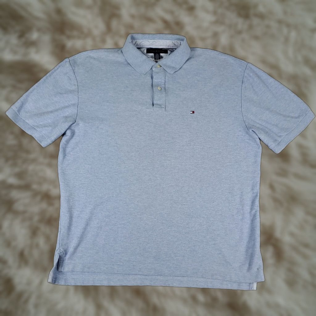 Tommy Hilfiger Tommy Hilfiger Polo Shirt Mens XL Blue Casual Short Sleeve Vintage Stain Size US XL / EU 56 / 4 - 1 Thumbnail