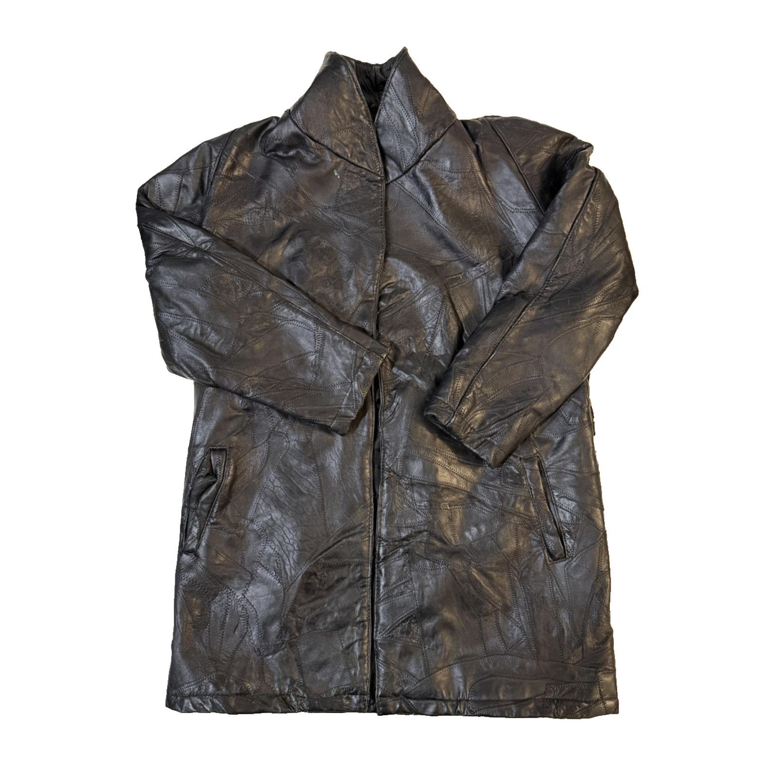 & Other Stories Maxam Leather Jacket Mens MED Italian Mosaic Lambskin Y2K Size US M / EU 48-50 / 2 - 1 Thumbnail
