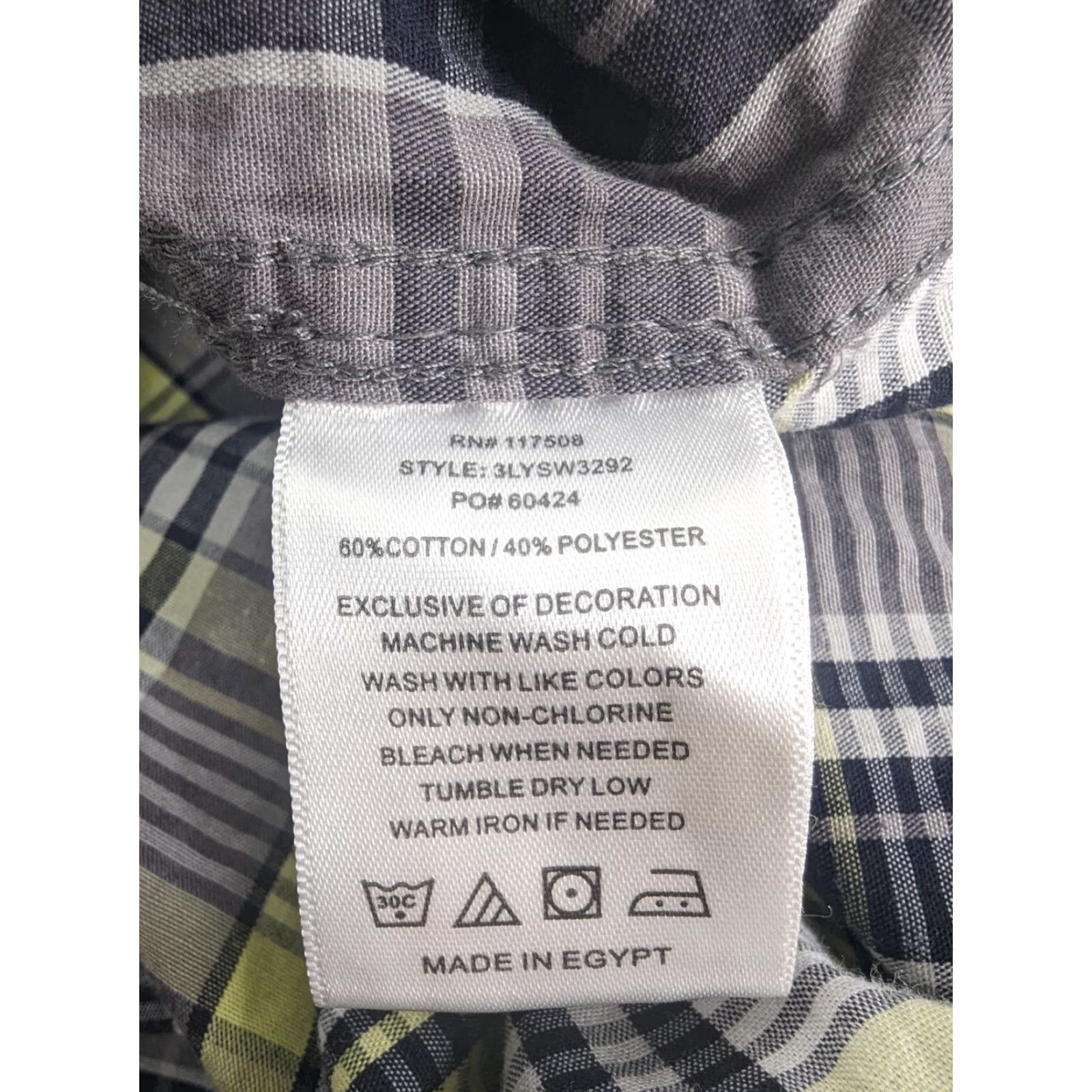 Levi's Levi's Button-Up Shirt Casual Plaid Grey Yellow Short Sleeve Size L Men Size US L / EU 52-54 / 3 - 7 Thumbnail