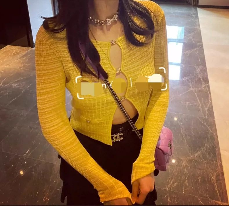 Chanel Chanel 22P yellow knitted cardigan jacket 2504-Nextarrow Size XS / US 0-2 / IT 36-38 - 9 Thumbnail