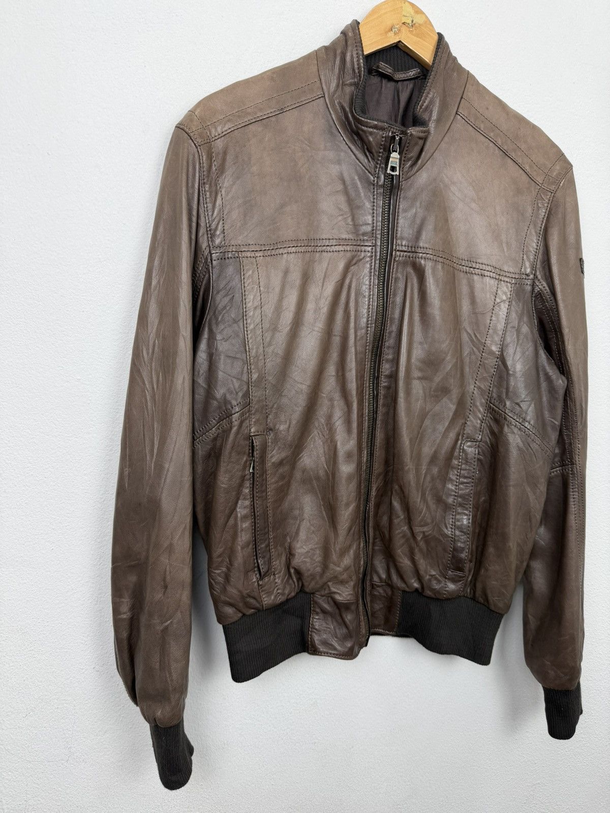 GAS GAS Italy “Vera Pelle” Premium Leather Bomber Jacket Size US L / EU 52-54 / 3 - 2 Thumbnail