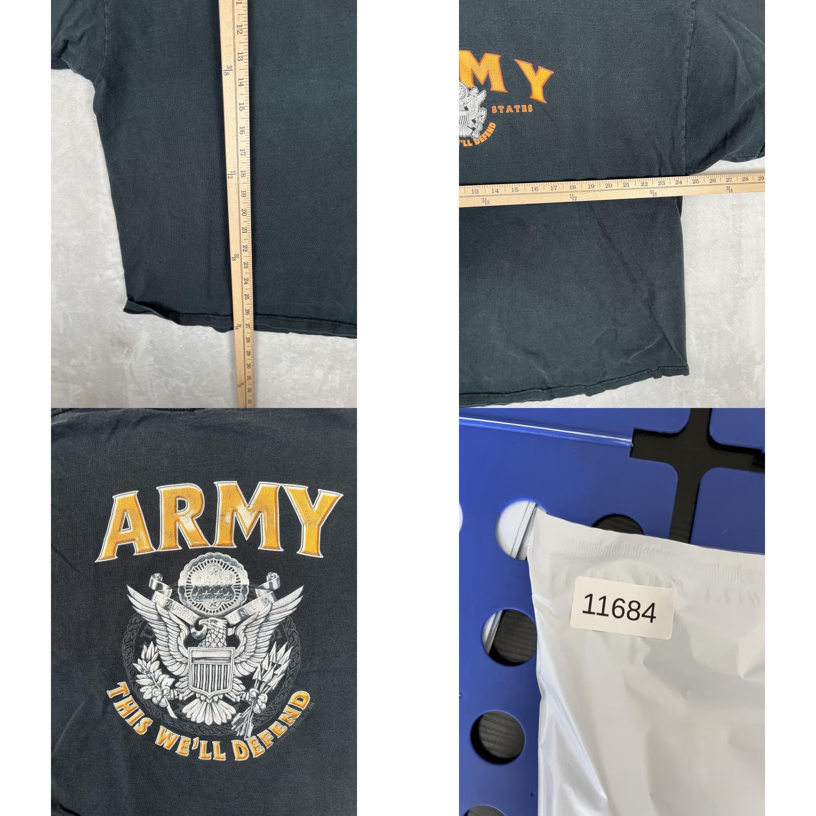 Soffe Vintage US Army T-Shirt Mens 2XL Black This We'll Defend Eagle Graphic Y2K Soffe Shirt Mens 2XL Black Army Graphic Print Crew Neck Short Sleeve Size US XXL / EU 58 / 5 - 8 Thumbnail
