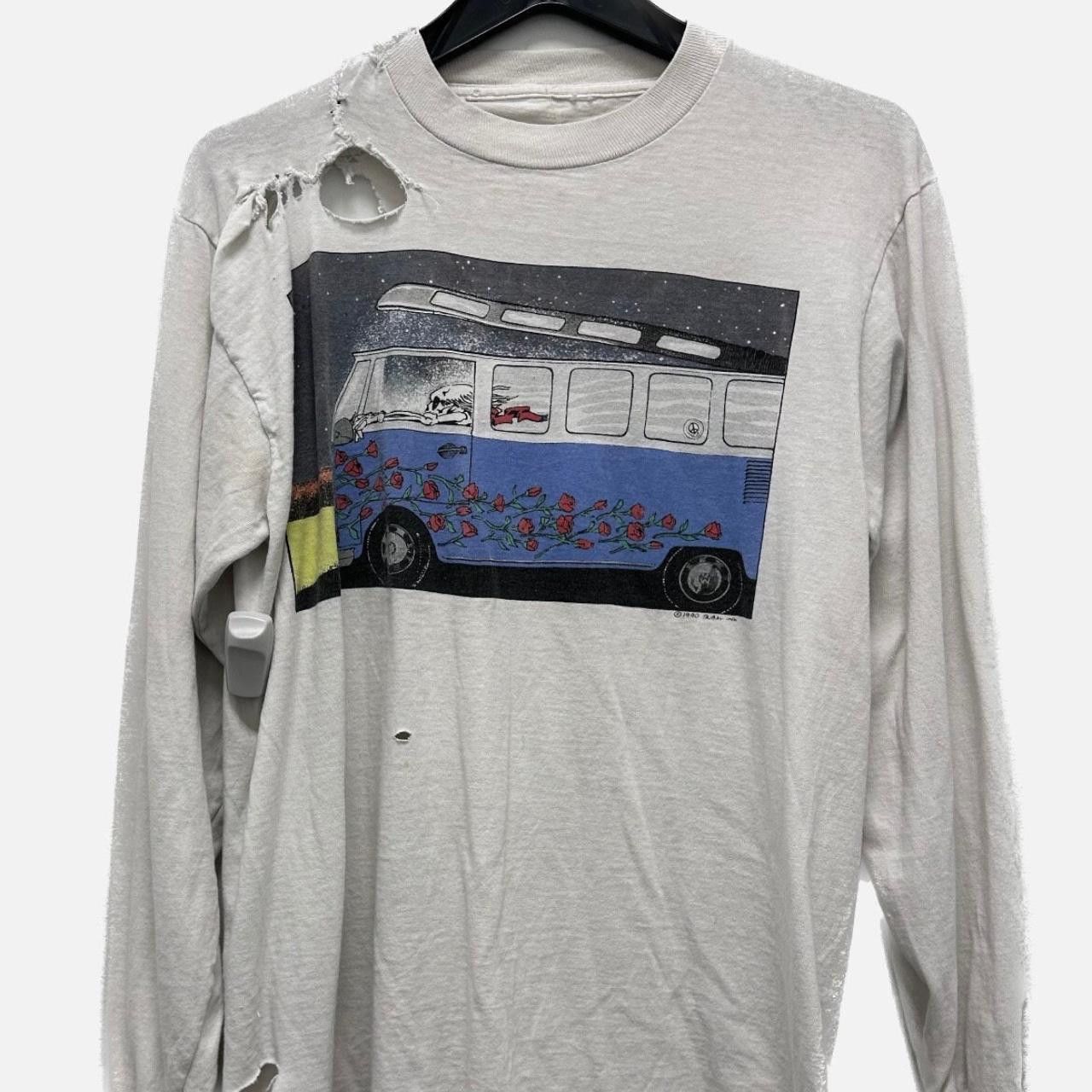 image of 1990 Grateful Dead "enjoyin' The Ride" Tee in White, Men's (Size Medium)