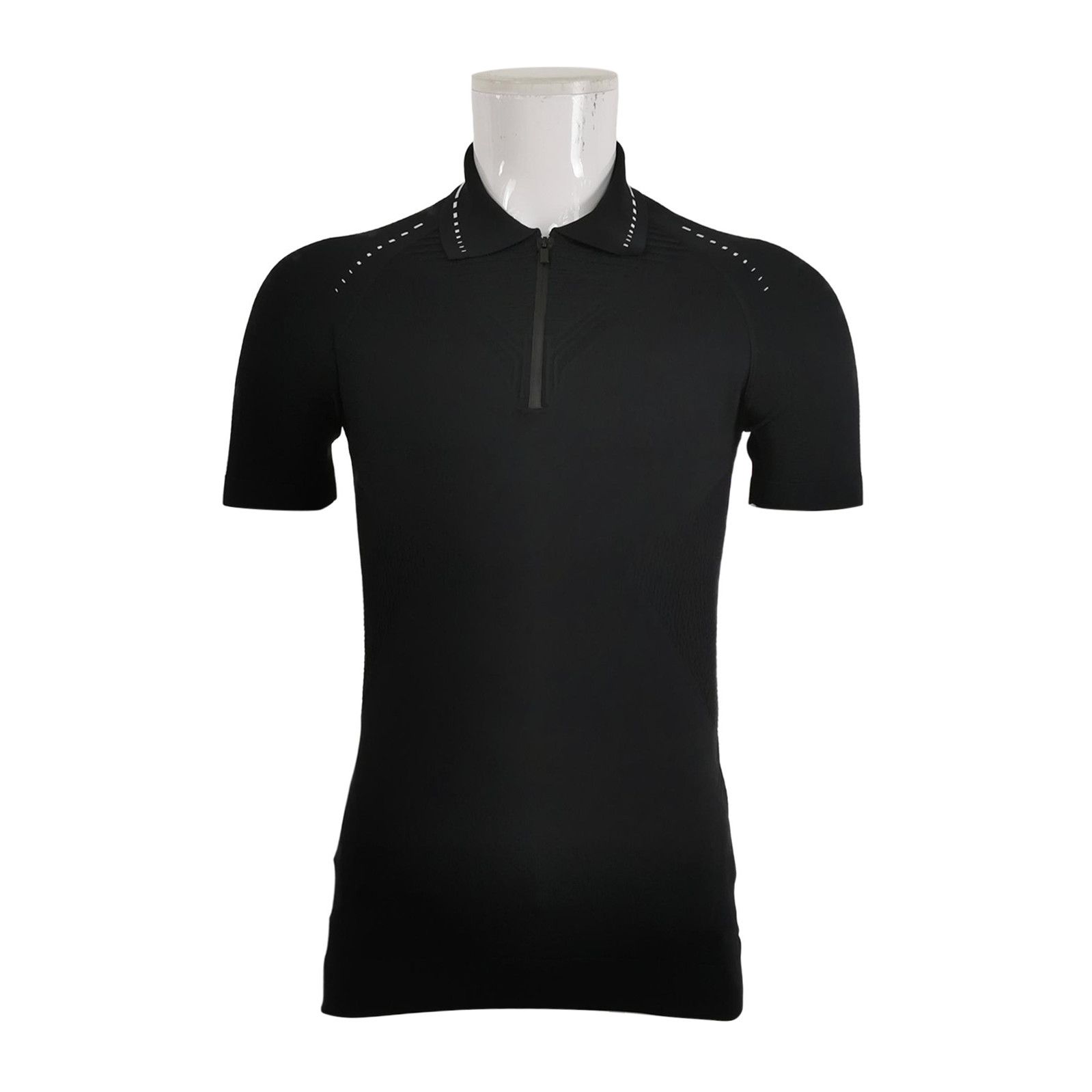 Prada Prada Logo Collared T-Shirt in Black 0089 Size M / US 6-8 / IT 42-44 - 1 Thumbnail