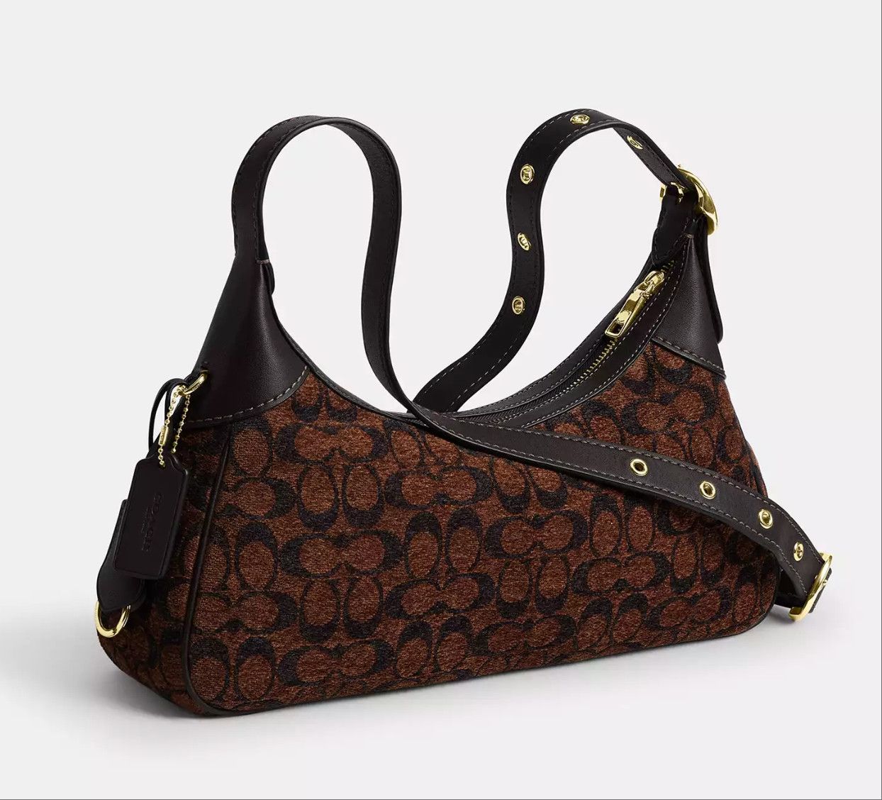 Coach Ella Small Shoulder Bag In Signature Chenille CDV37 Size ONE SIZE - 12 Thumbnail