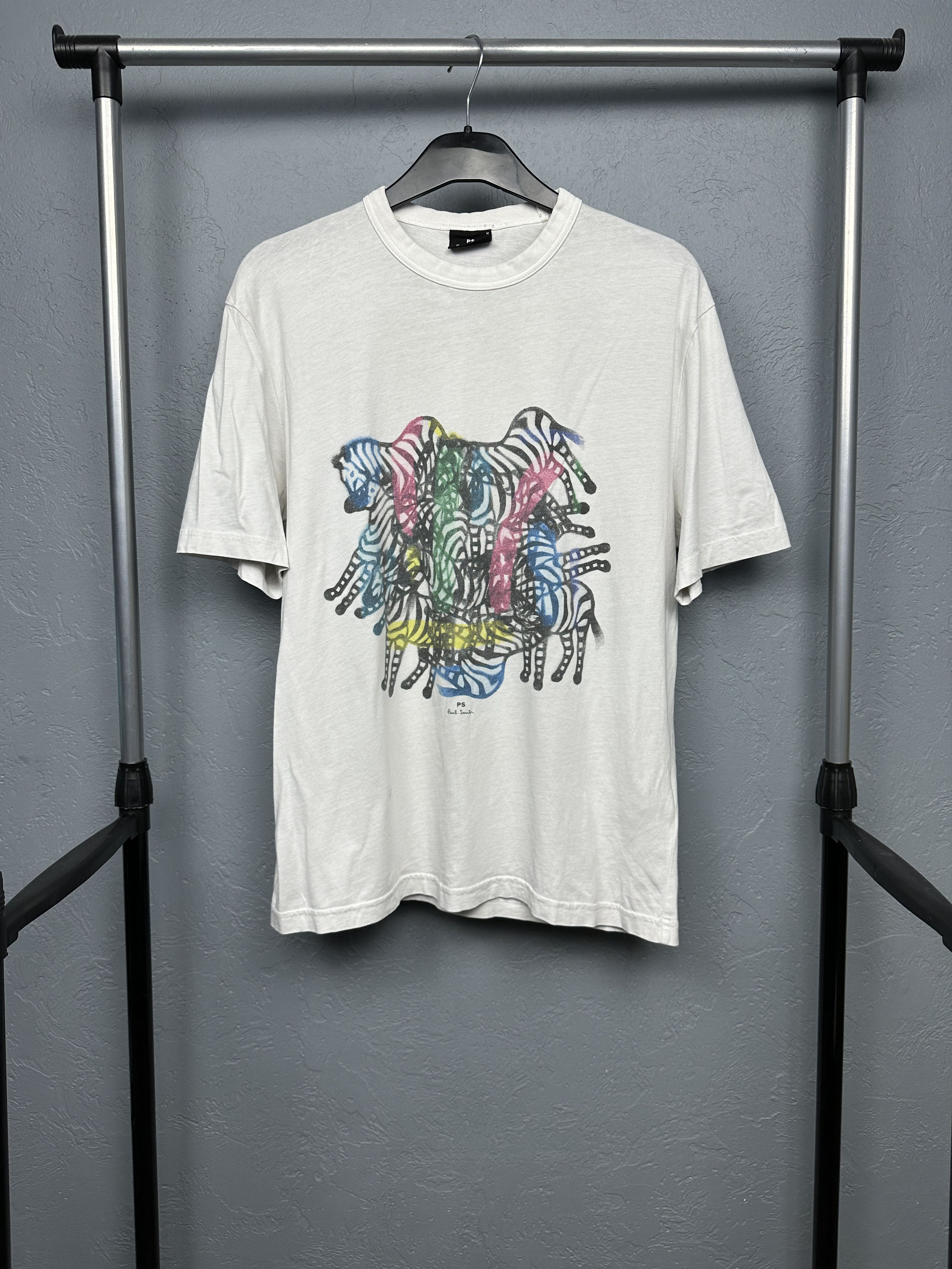 Paul Smith × Vintage Paul Smith Kaleidoscope Pony Vintage Mens T-Shirt Tee Size US M / EU 48-50 / 2 - 1 Thumbnail