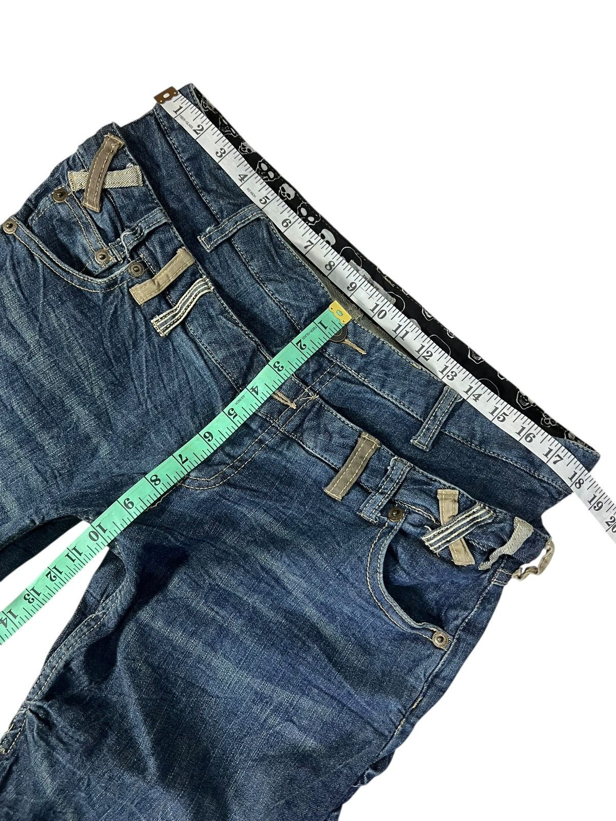 Japanese Brand Japanese brand skull Double Waist sedionaries Denim Jean Size US 35 - 14 Thumbnail