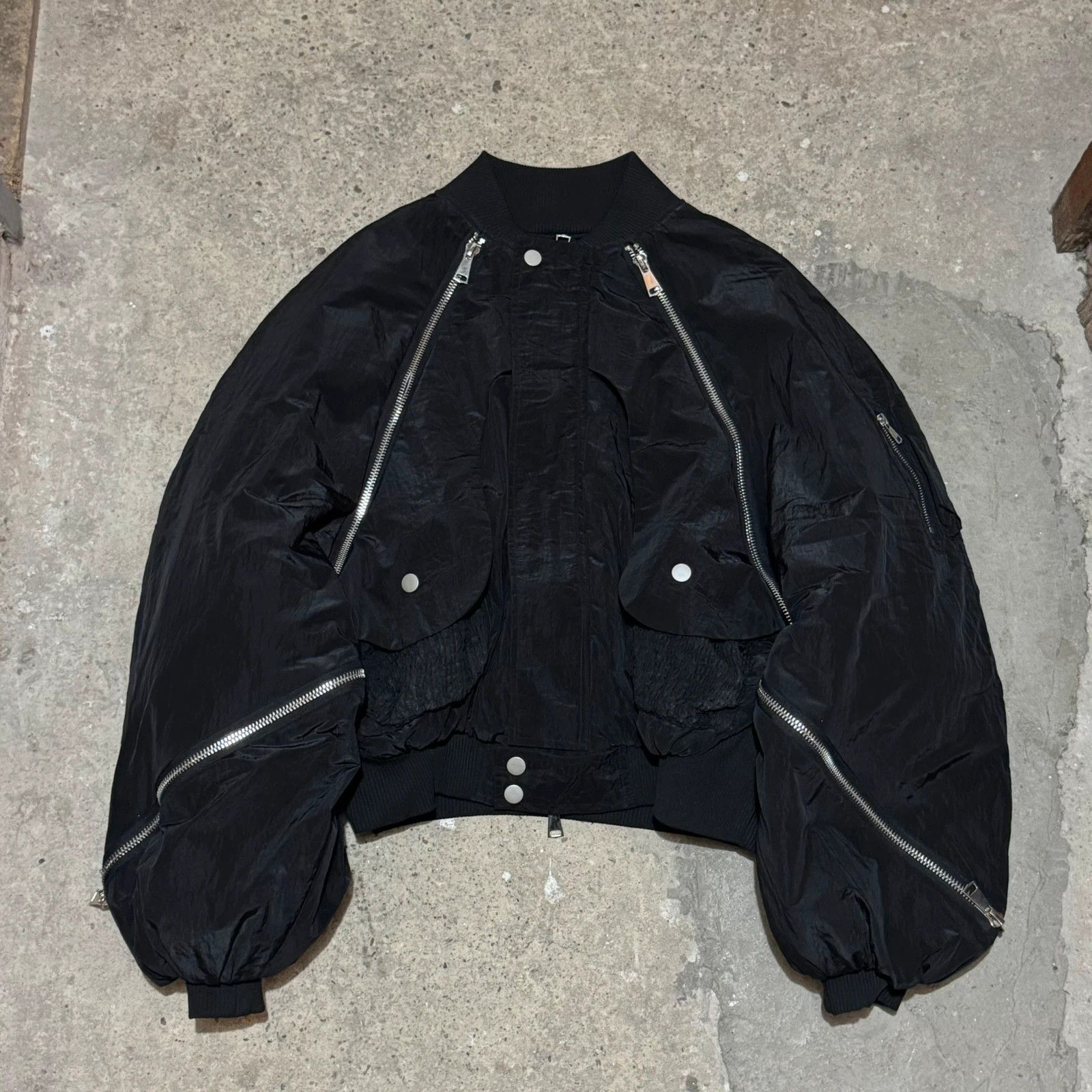 No Faith Studios No Faith Studios Cargo Bomber Denim Jacket | Grailed