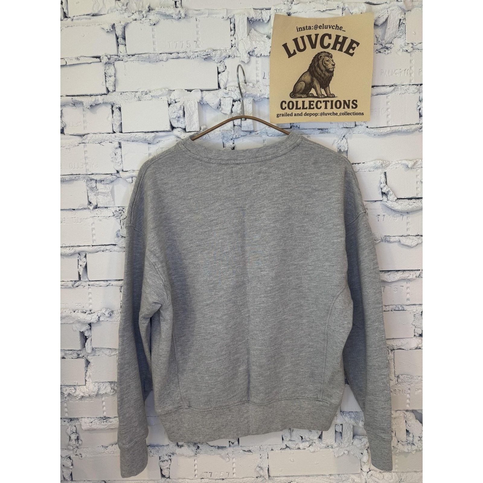 Sundry Sundry Womens XS Gray Locals Heart Sweatshirt Size S / US 4 / IT 40 - 2 Thumbnail