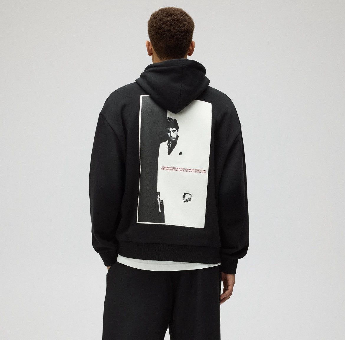 Kith KITH FOR SCARFACE TONY APPLIQUE NELSON HOODIE - BLACK Size US XXL / EU 58 / 5 - 4 Thumbnail