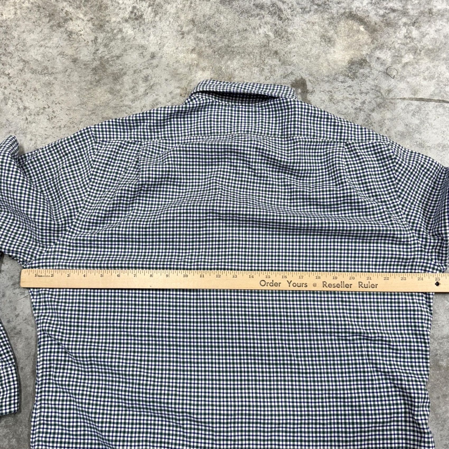 Polo Ralph Lauren Polo Ralph Lauren Shirt Mens XL Blue Green Slim Fit Gingham Check Long Sleeve Button-Up Size US XL / EU 56 / 4 - 7 Thumbnail