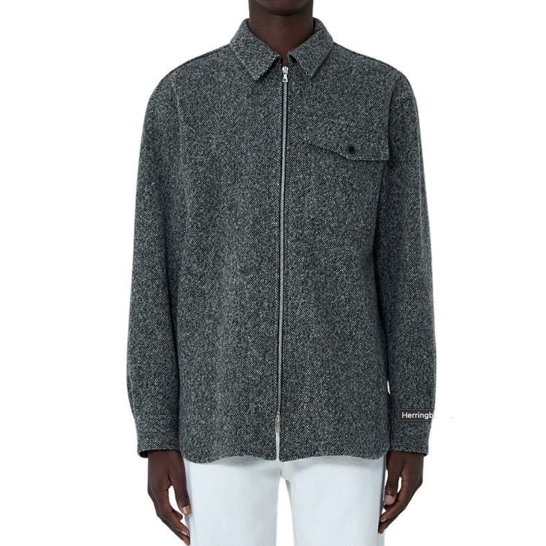 Dries Van Noten DRIES VAN NOTEN Herringbone Gray Jacket New & Authentic (Men Size US XL / EU 56 / 4 - 1 Thumbnail