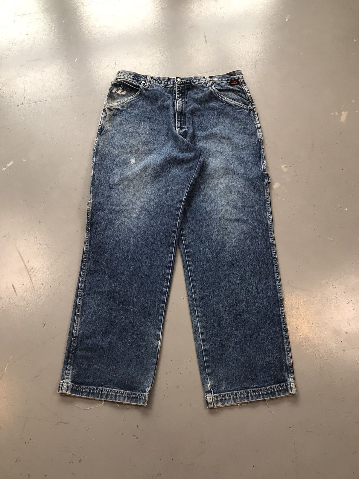 Designer × Vintage Vintage johnny blaze baggyfit SpellOut denim pant Size US 36 / EU 52 - 1 Thumbnail