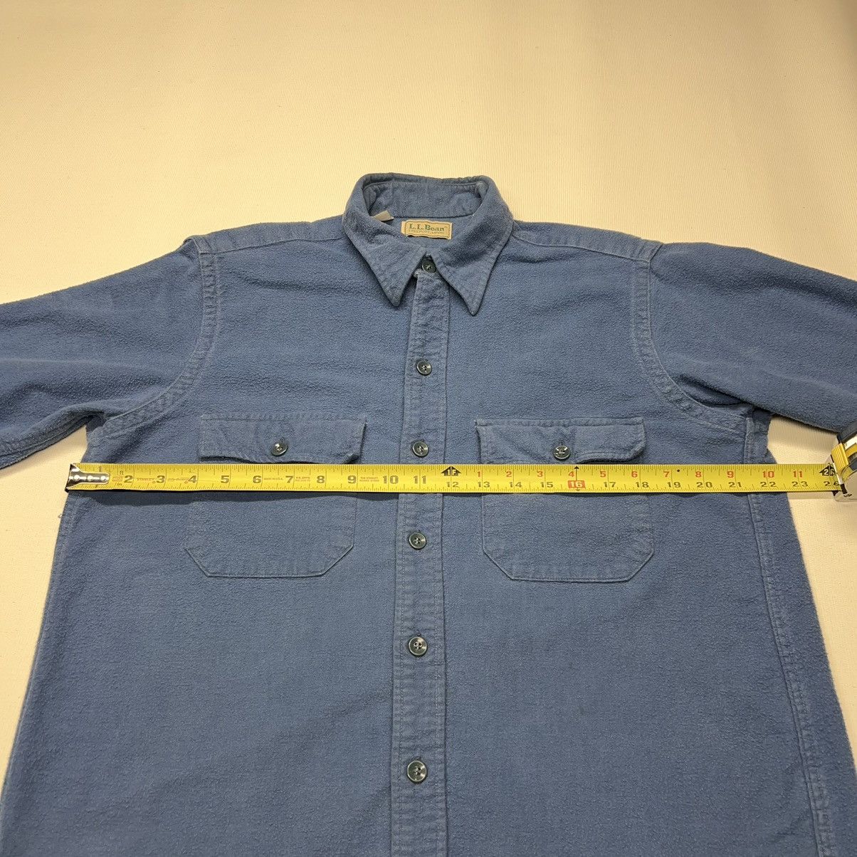 L.L. Bean × Vintage VTG LL Bean Flannel Shirt Blue Chamois Cloth Button Up Retro Size US M / EU 48-50 / 2 - 20 Thumbnail