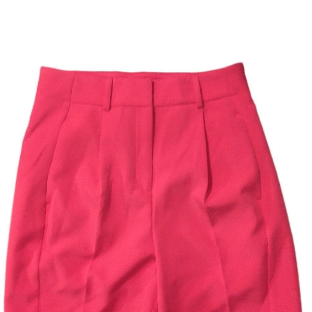 Express Express Pink Flamingo Pleated Dress Pants Size 4R Size 27" / US 4 / IT 40 - 4 Thumbnail