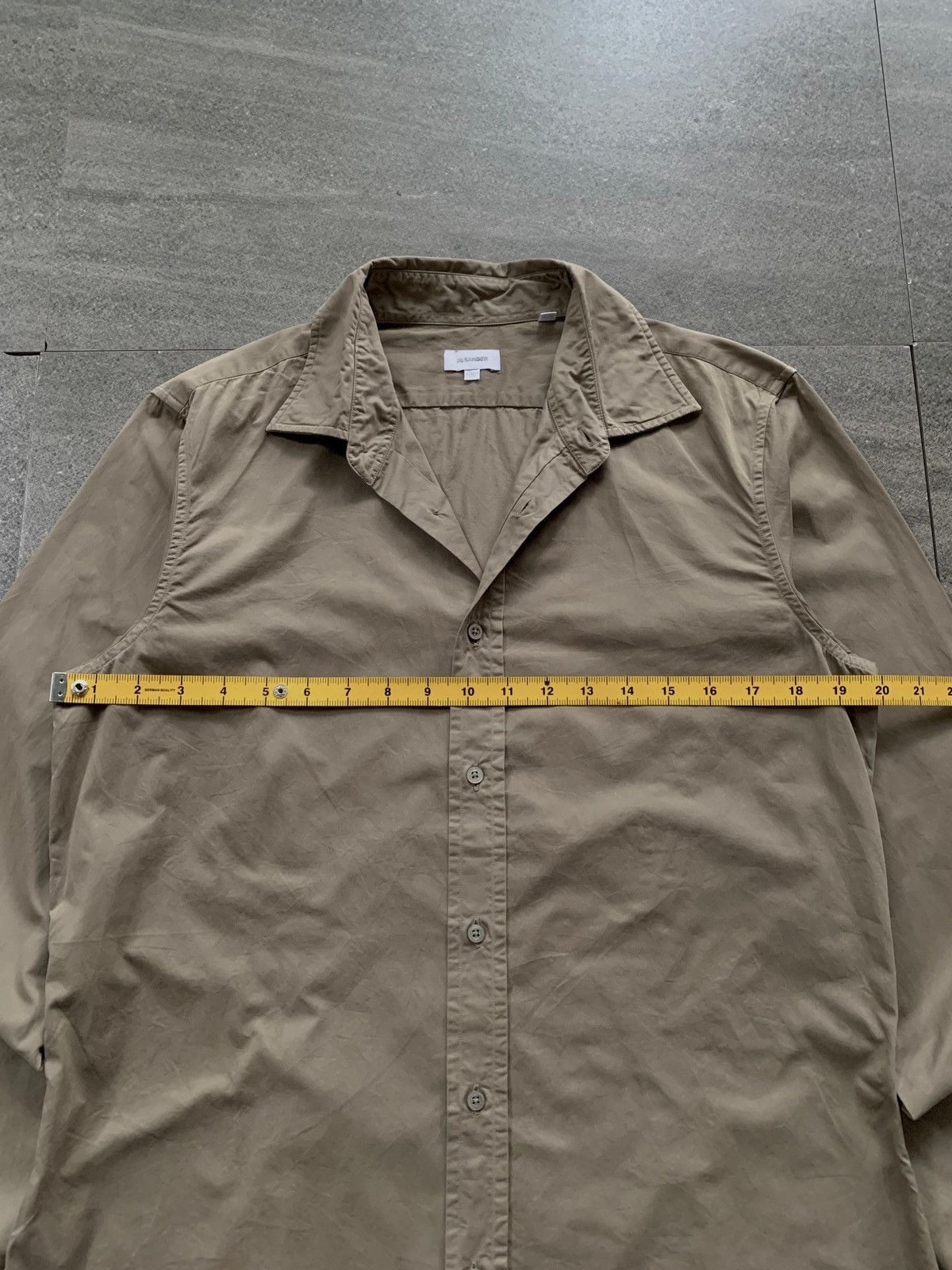 Jil Sander FREE TAX! Treated Thick Cotton Shirt Size US M / EU 48-50 / 2 - 10 Thumbnail