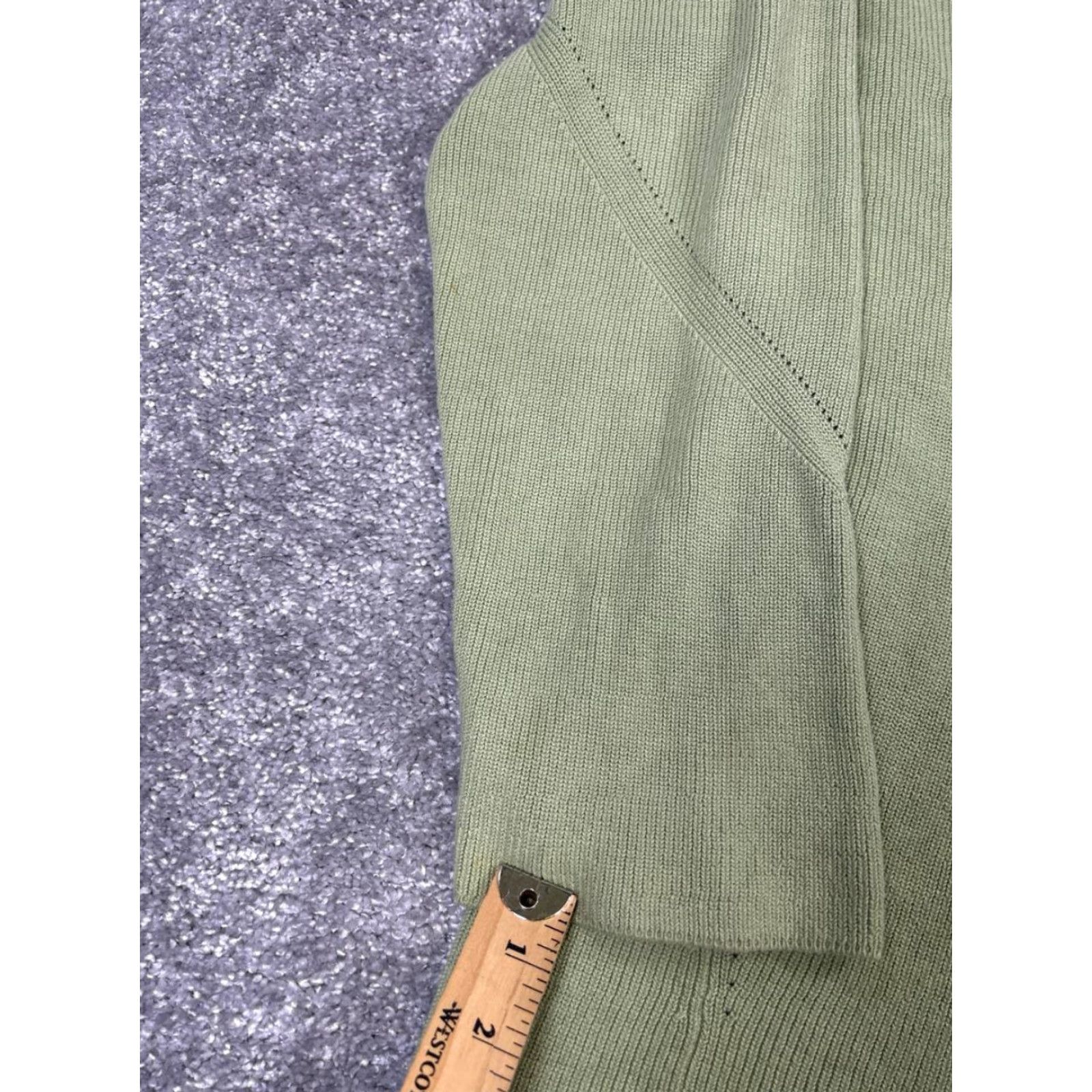 Rag & Bone rag & bone Sweater Womens Medium Green Cotton Knit Pullover Pullover V-Neck Casual Fall Winter Spring Size M / US 6-8 / IT 42-44 - 6 Thumbnail