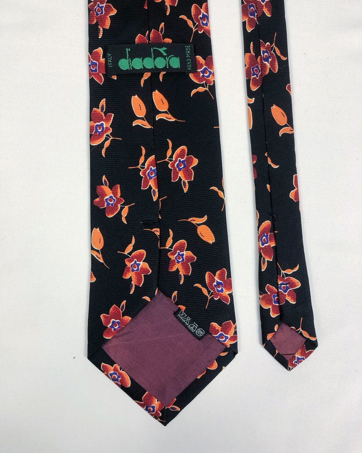 Diadora Rare Vintage Diadora Italy Floral Silk Tie Size ONE SIZE - 4 Thumbnail